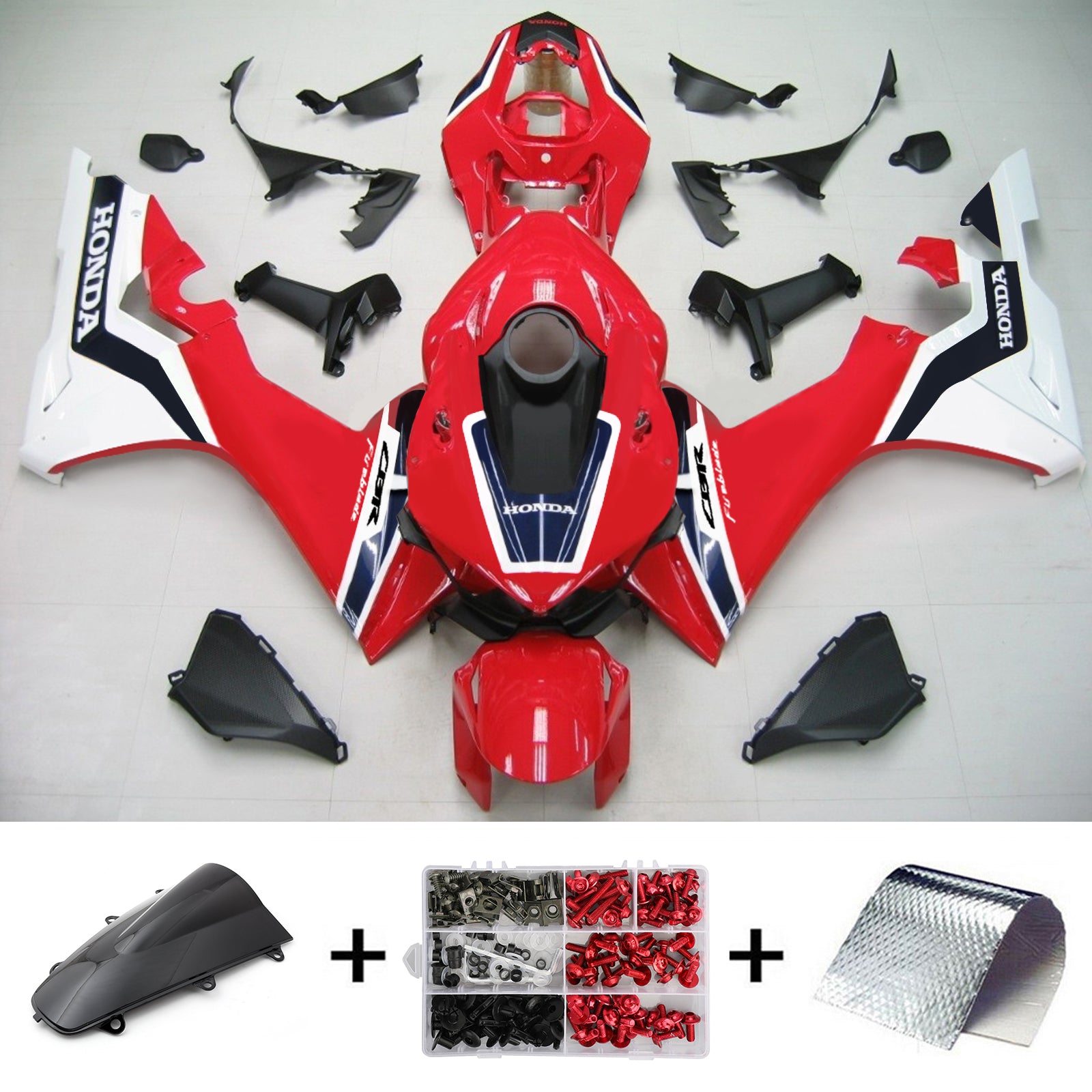 Amotopart Honda CBR1000RR-R 2020-2022 Red&White Fairing Kit