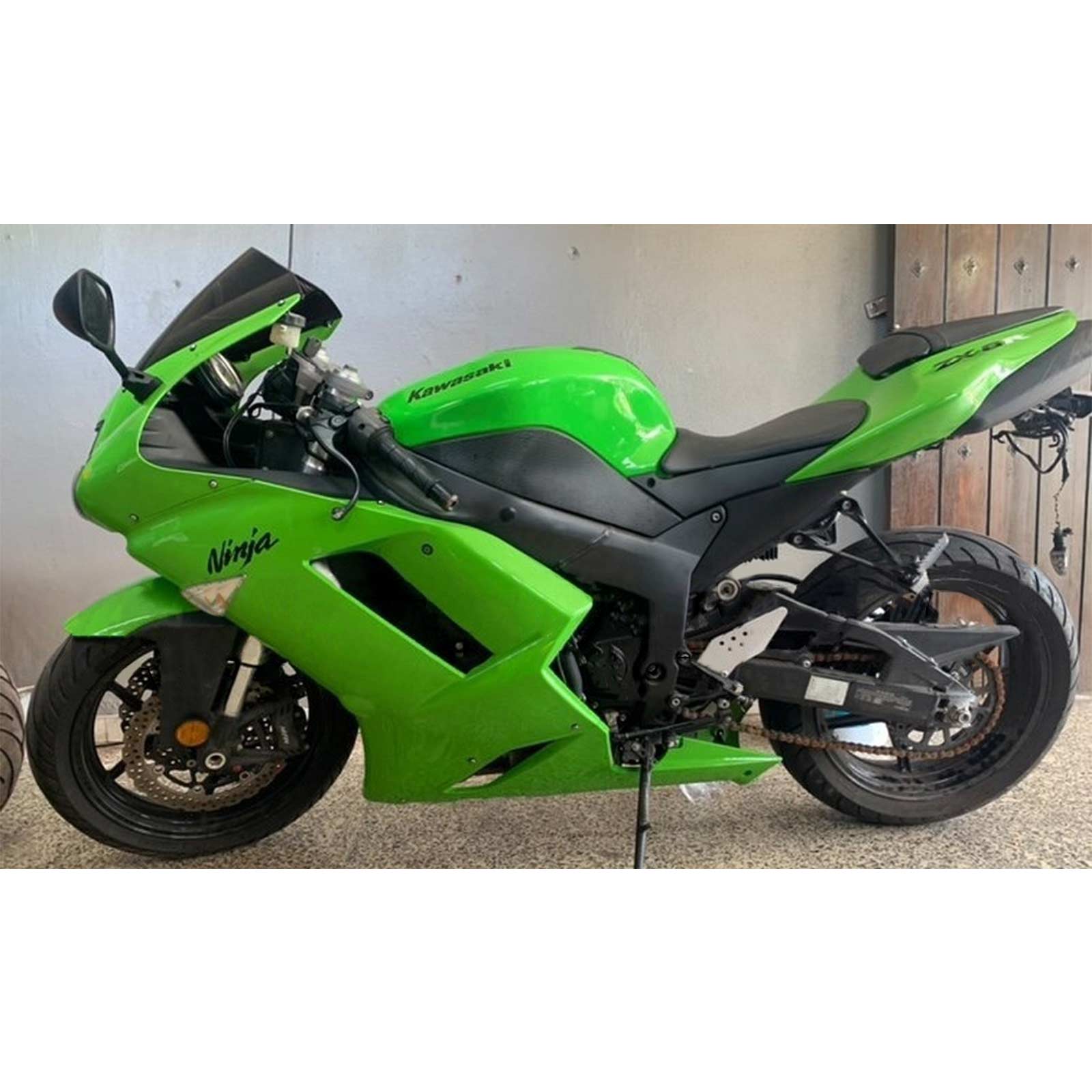 Amotopart Kawasaki 2007-2008 ZX6R 636 Green Fairing Kit