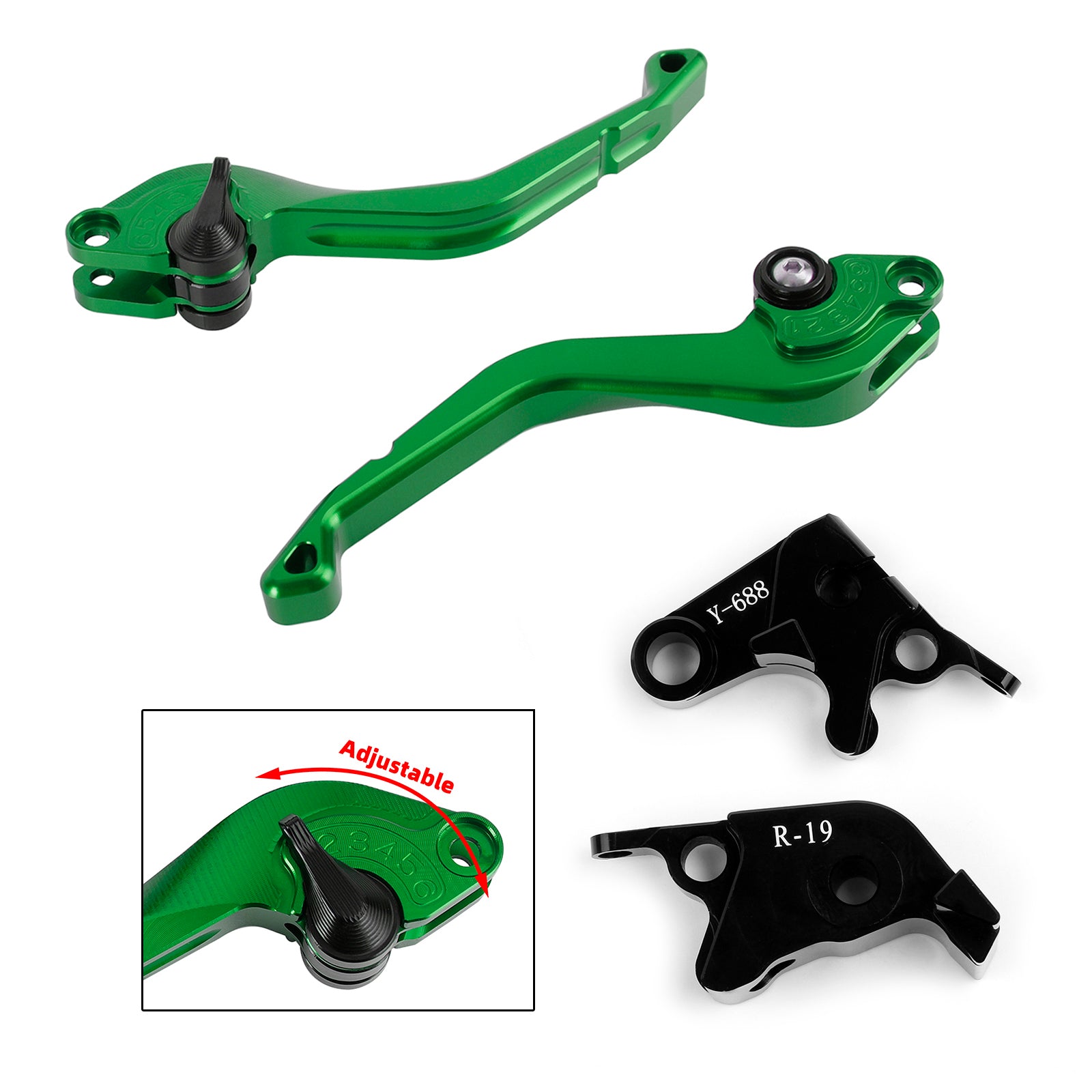 Leva freno frizione corta CNC adatta per Yamaha YZF R1 2009-2014