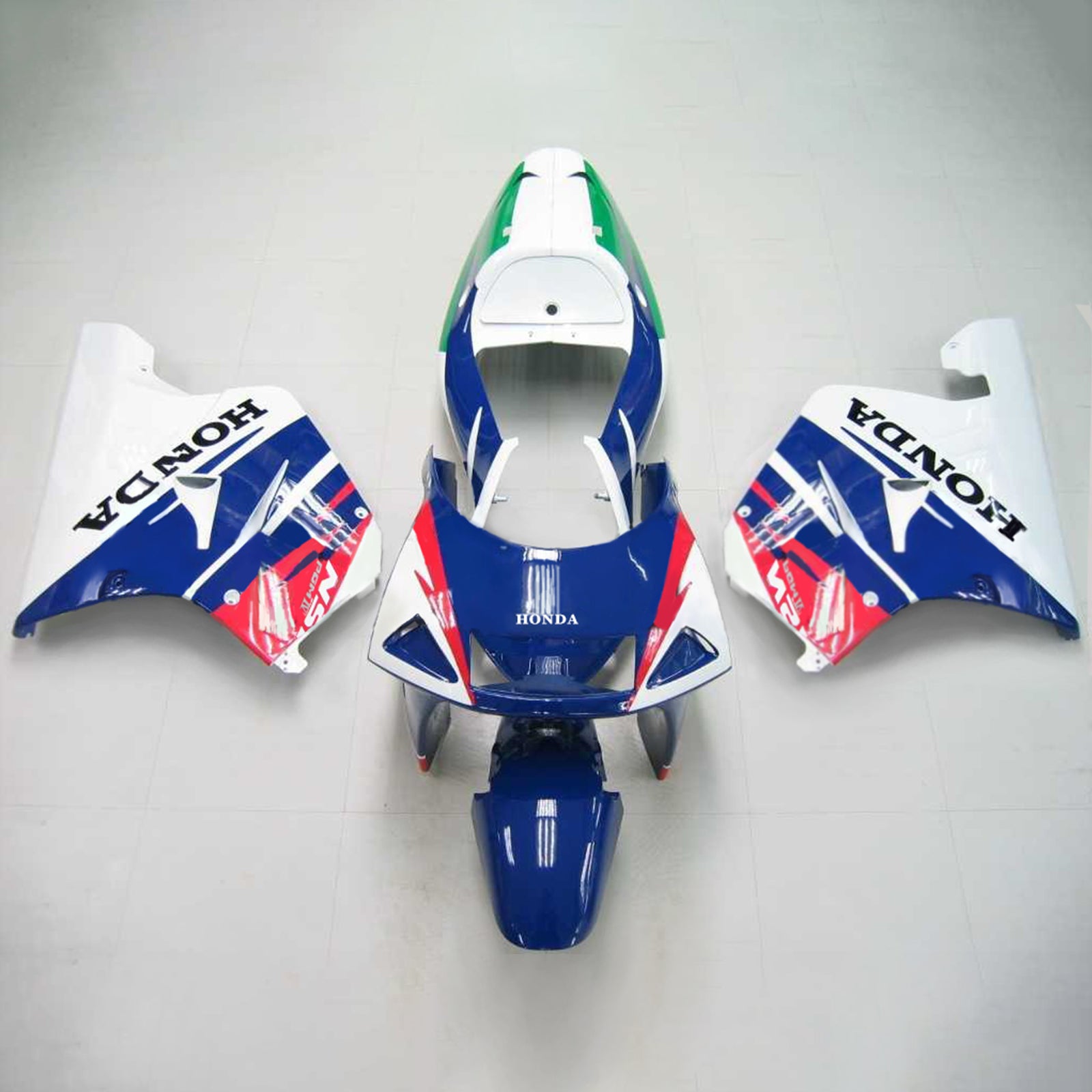 Amotopart 1994-1996 Honda NSR250 PGM-4 Fairing Blue&Green Kit