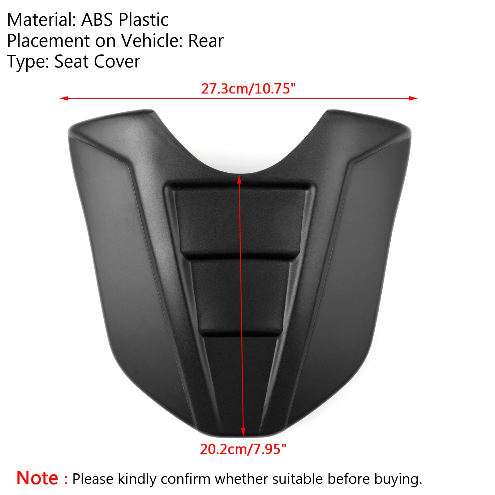 2016-2021 Yamaha MT-10 1 pc ABS plastic Rear Seat Fairing Cover Cowl