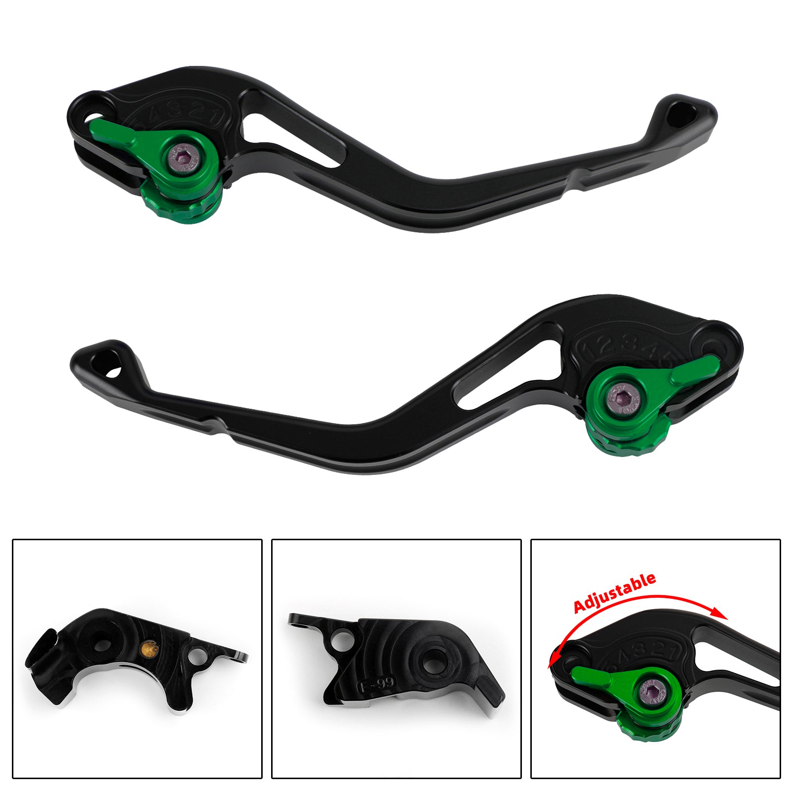 NUOVA leva freno frizione corta adatta per Kawasaki ZZR/ZX1400 SE versione 16-17