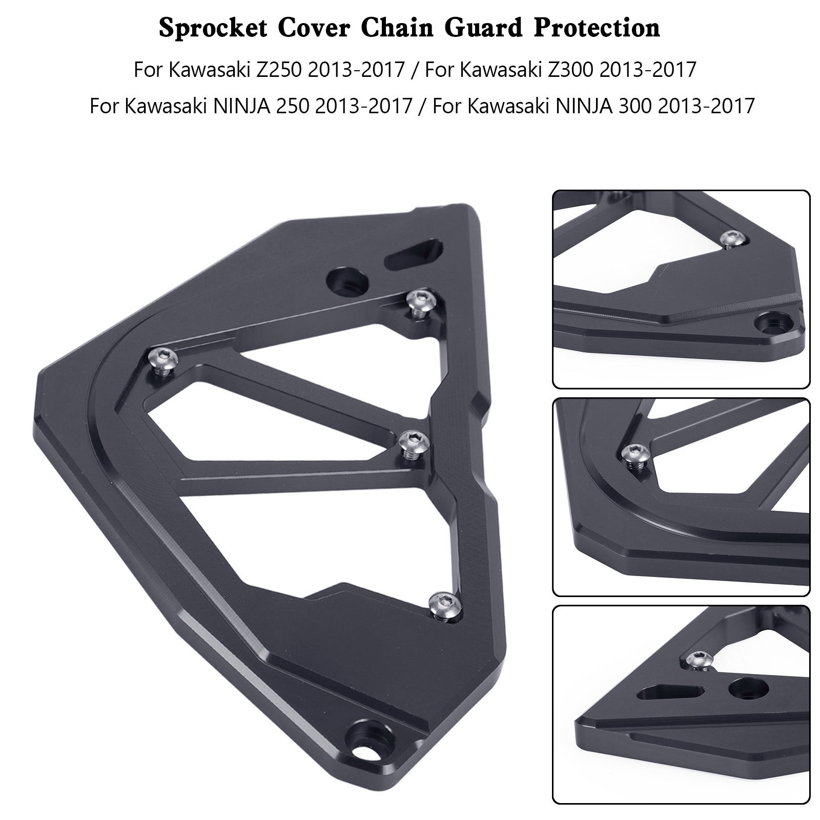 Sprocket Cover Chain Guard For KAWASAKI Z250 Z300 NINJA 300 250 13-17