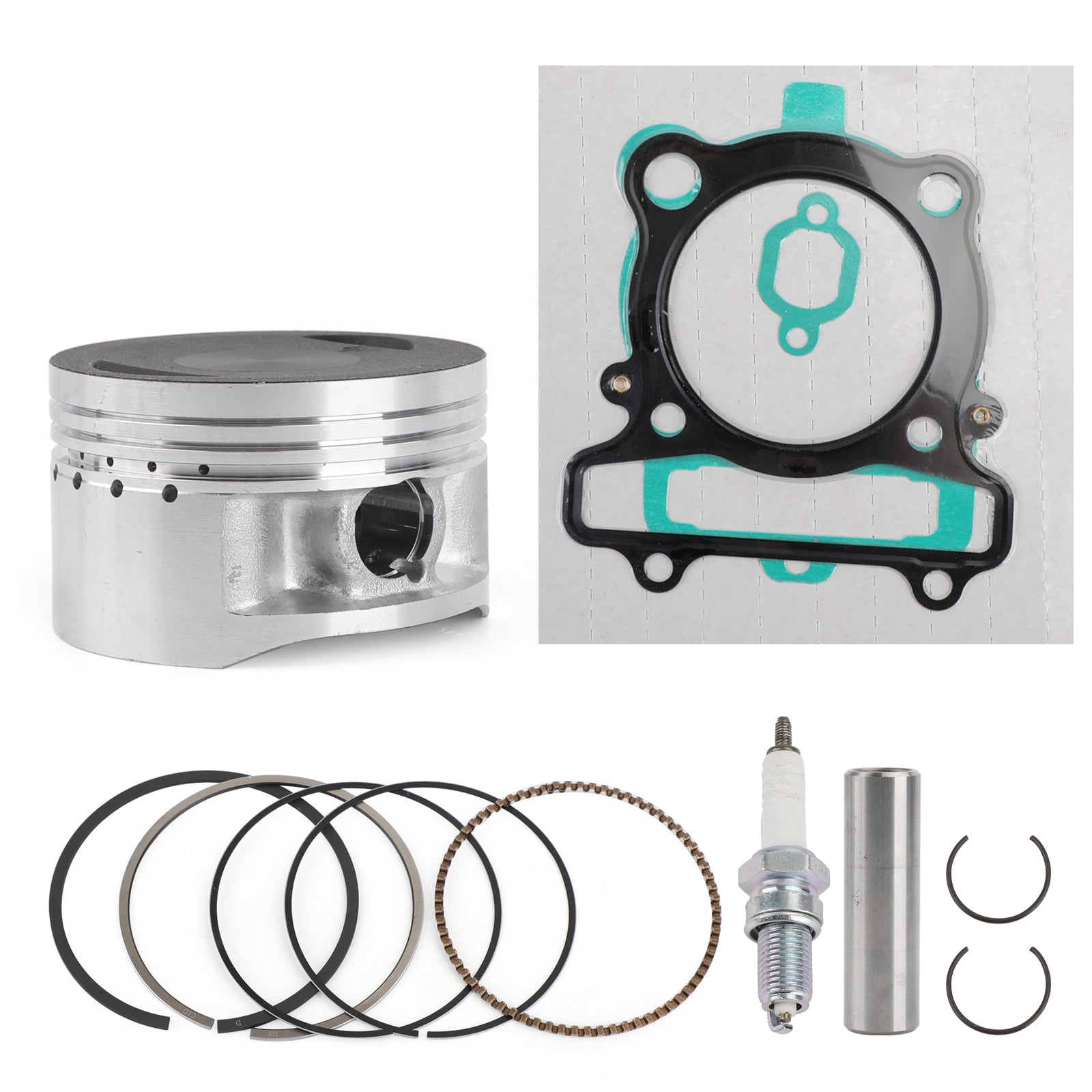 Amotopart Kit de bujías de junta de anillos de pistón de 83 mm para Yamaha Warrior 350 YFM350X 87-04