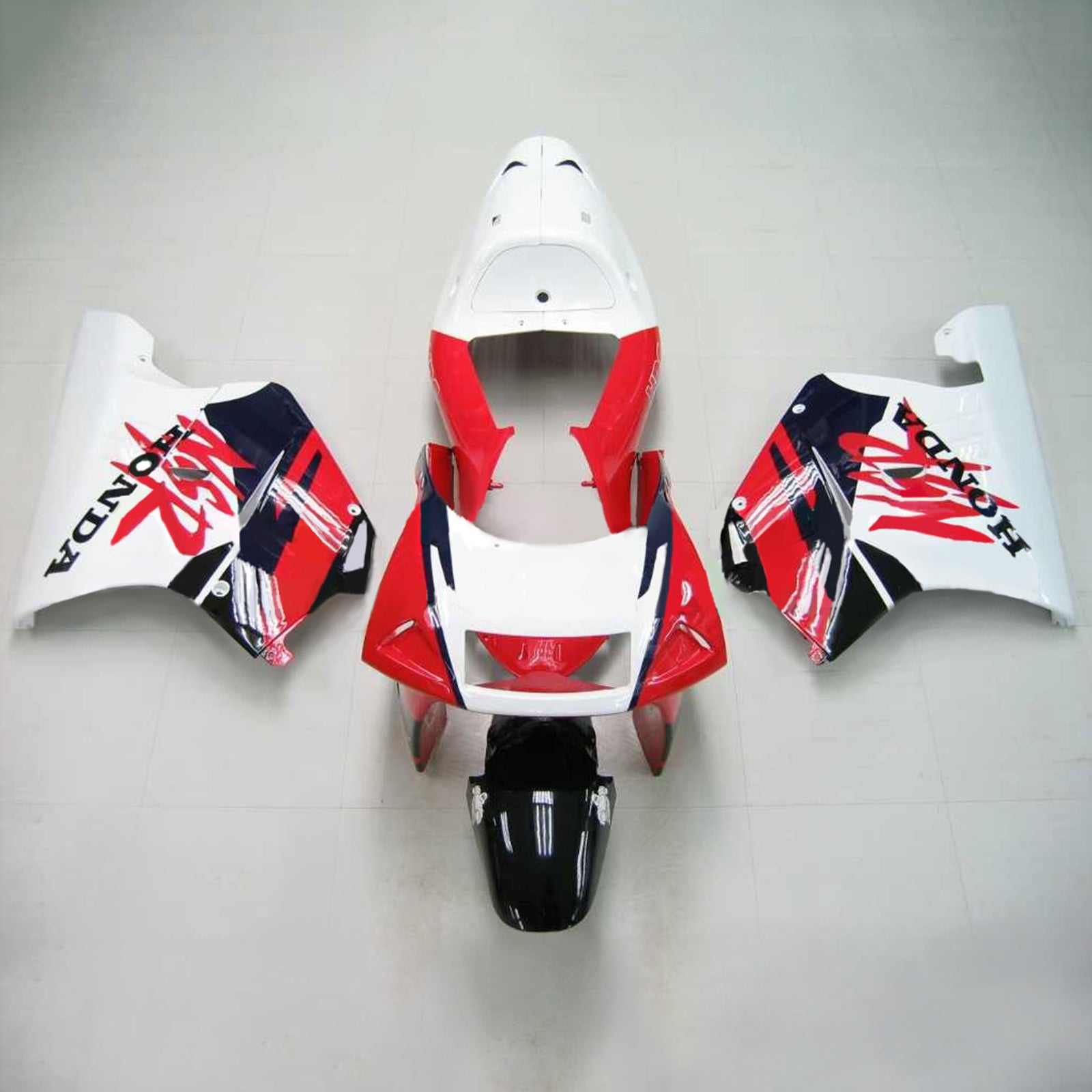 Amotopart 1994-1996 Honda NSR250 PGM-4 Fairing Red&Black Kit