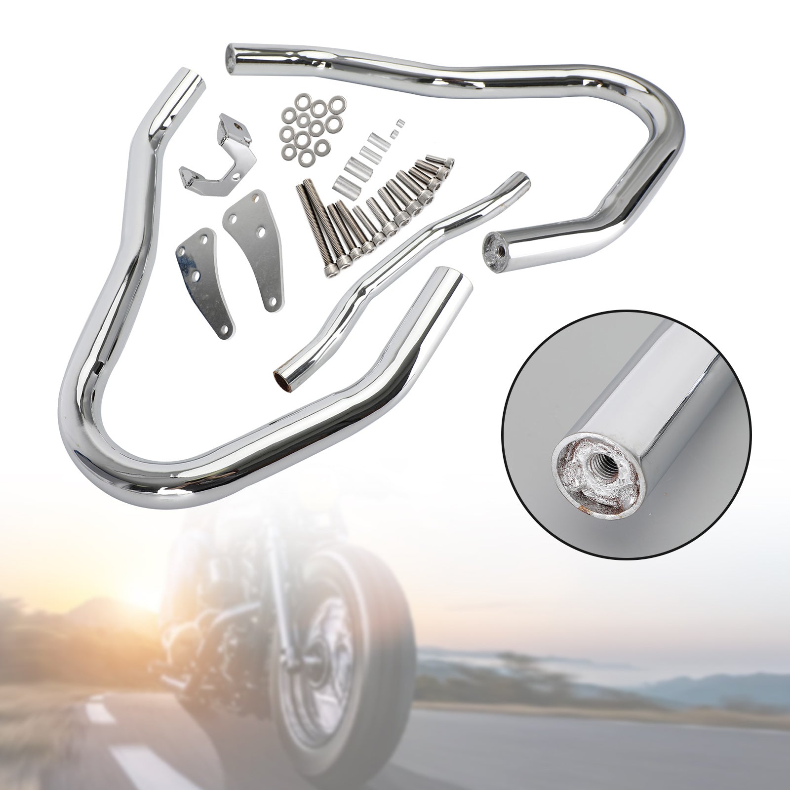 Bumper Engine Protection Guard Crash Bar Steel Chrome For Bmw Roadster R18 21-22 Generic