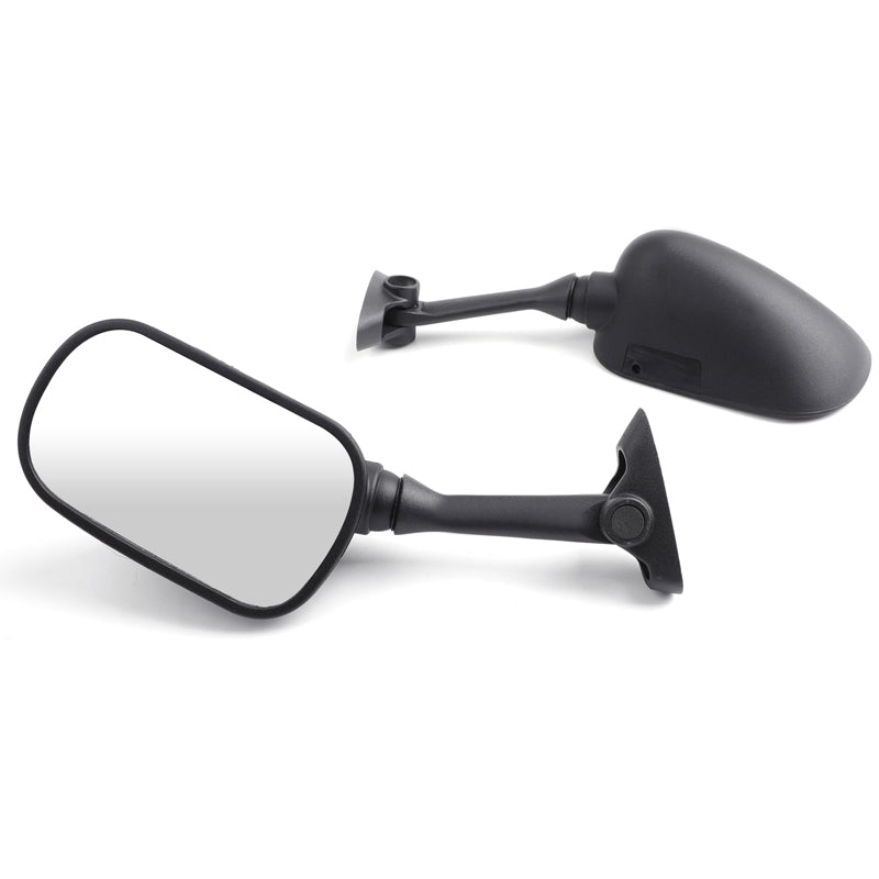 Black Racing Mirrors For Suzuki GSXR GSX-R 600 750 1000 K1 K2 K3 2001 2002 2003 Generic