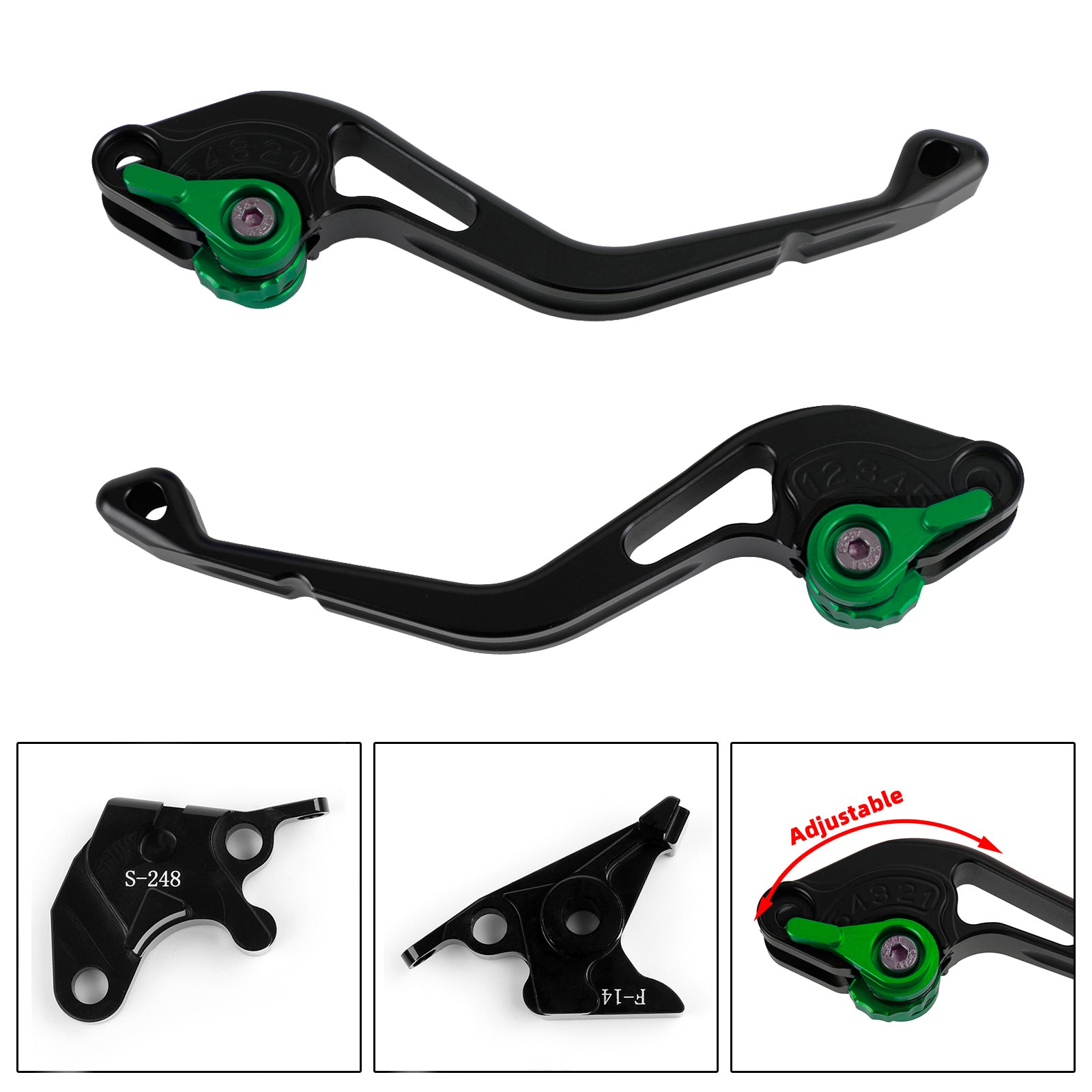 Nouveau levier de frein d'embrayage court adapté pour Suzuki GSXR600 750 1000 DL650 GSR600