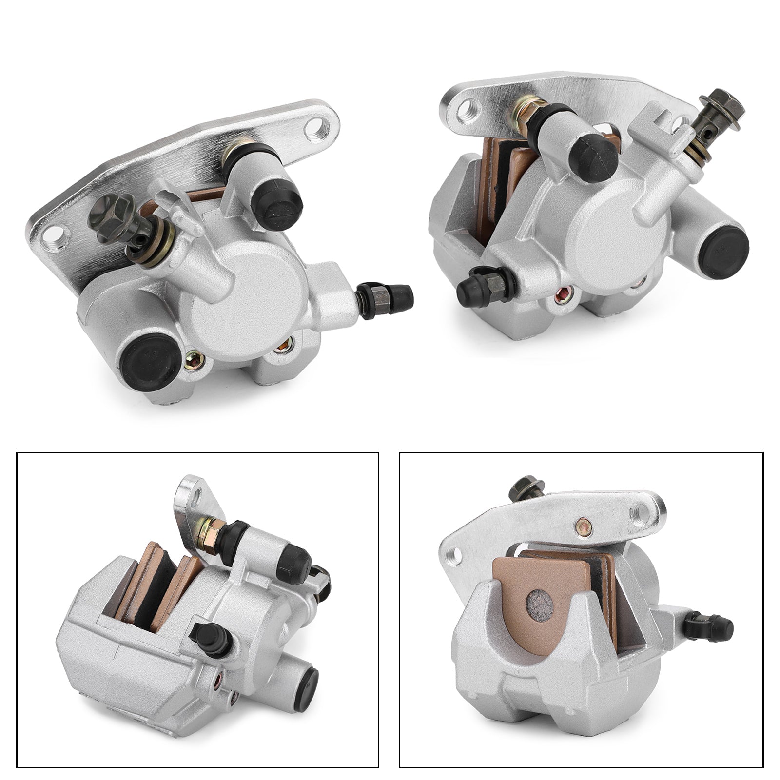 Front Brake Caliper Set Fit For Arctic Cat D3406-023 D3406-030 DVX 400 DVX 04-08 Silver