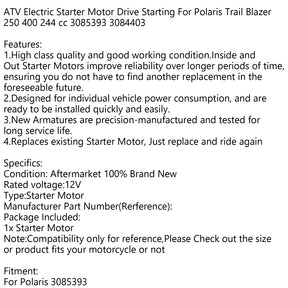 Motorino di avviamento ATV per Polaris Trail Blazer 250 400 244 cc 3085393 3084403