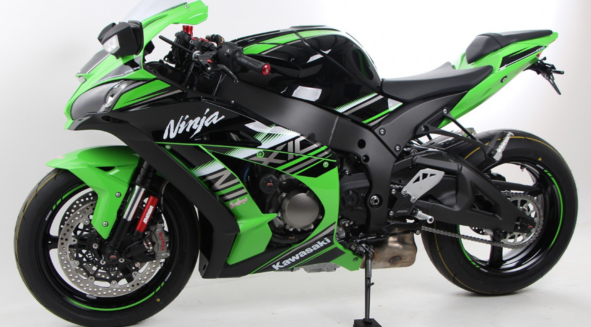 Amotopart 2021-2024 Kawasaki ZX10R ZX10RR Green Black Style6 Fairing Kit