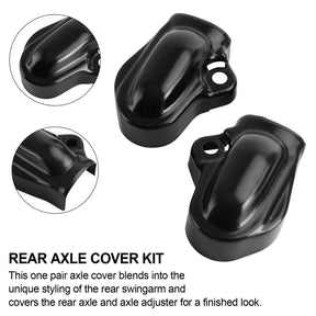 02-07 V-Rod VRSC Night Rod Rear Bar Shield Axle Nut Covers Swingarm