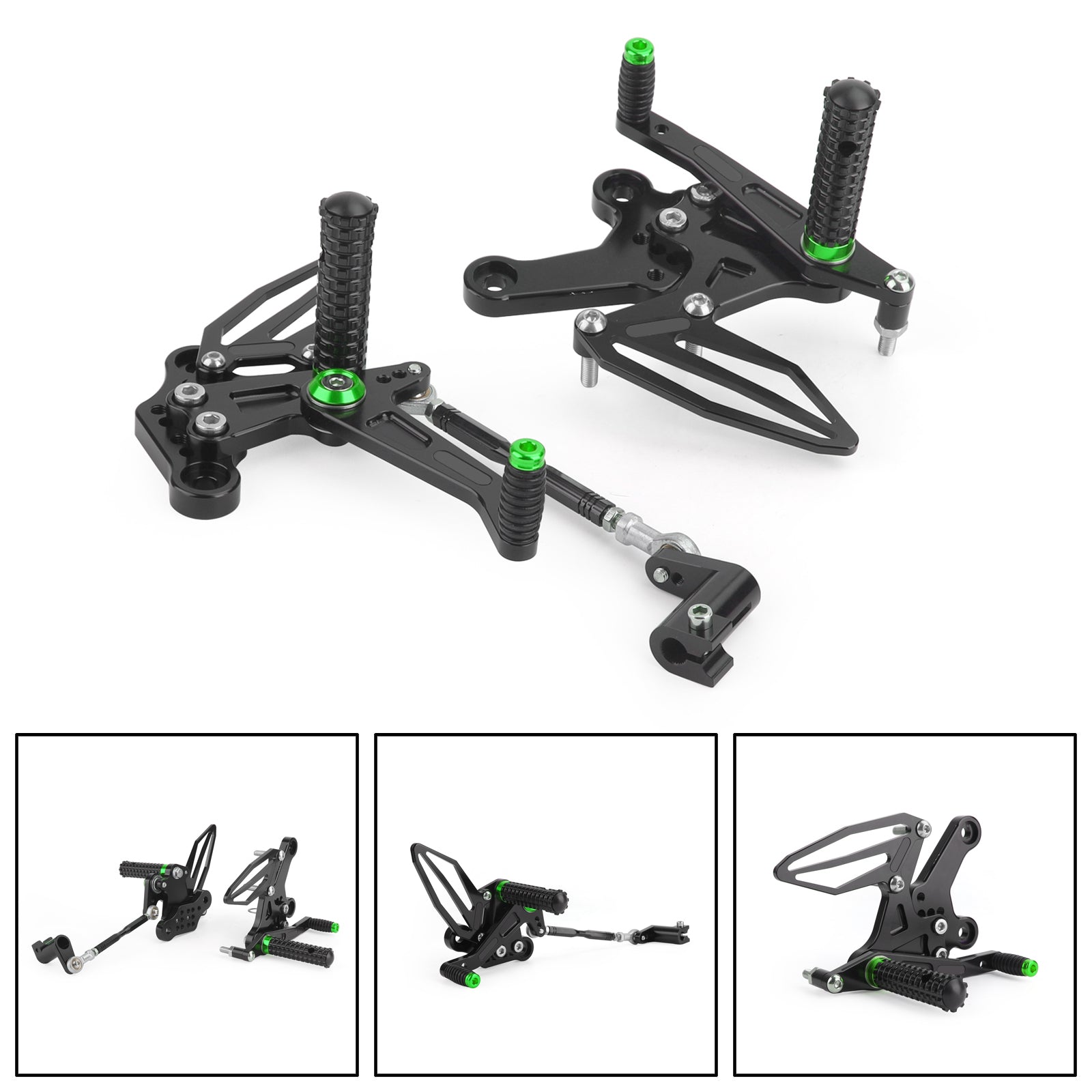 Repose-pieds arrière CNC en aluminium, adaptés à Kawasaki Ninja EX 250 / EX 400 2018 2019 2020