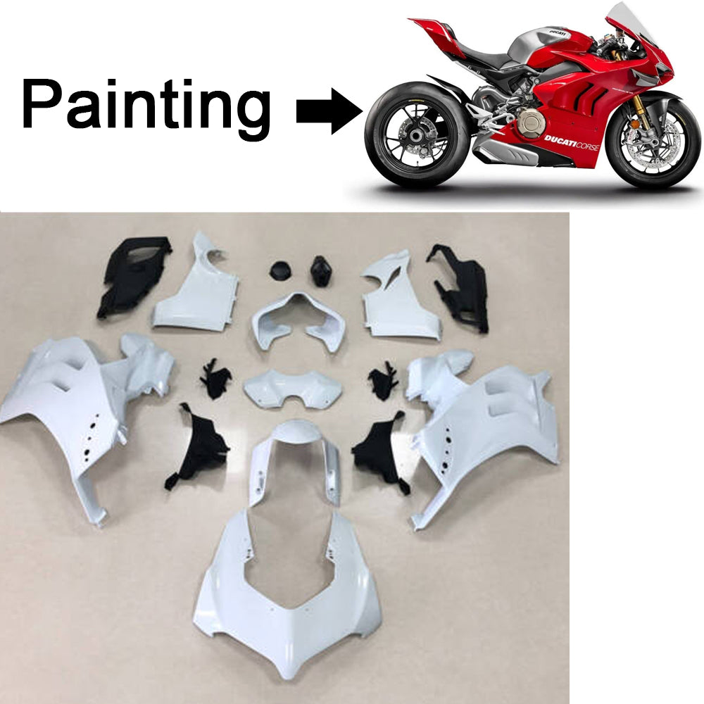 Amotopart Ducati Panigale 20-21 V4/V4S & 21-22 V4SP & 19-22 V4R Kit de carenado rojo