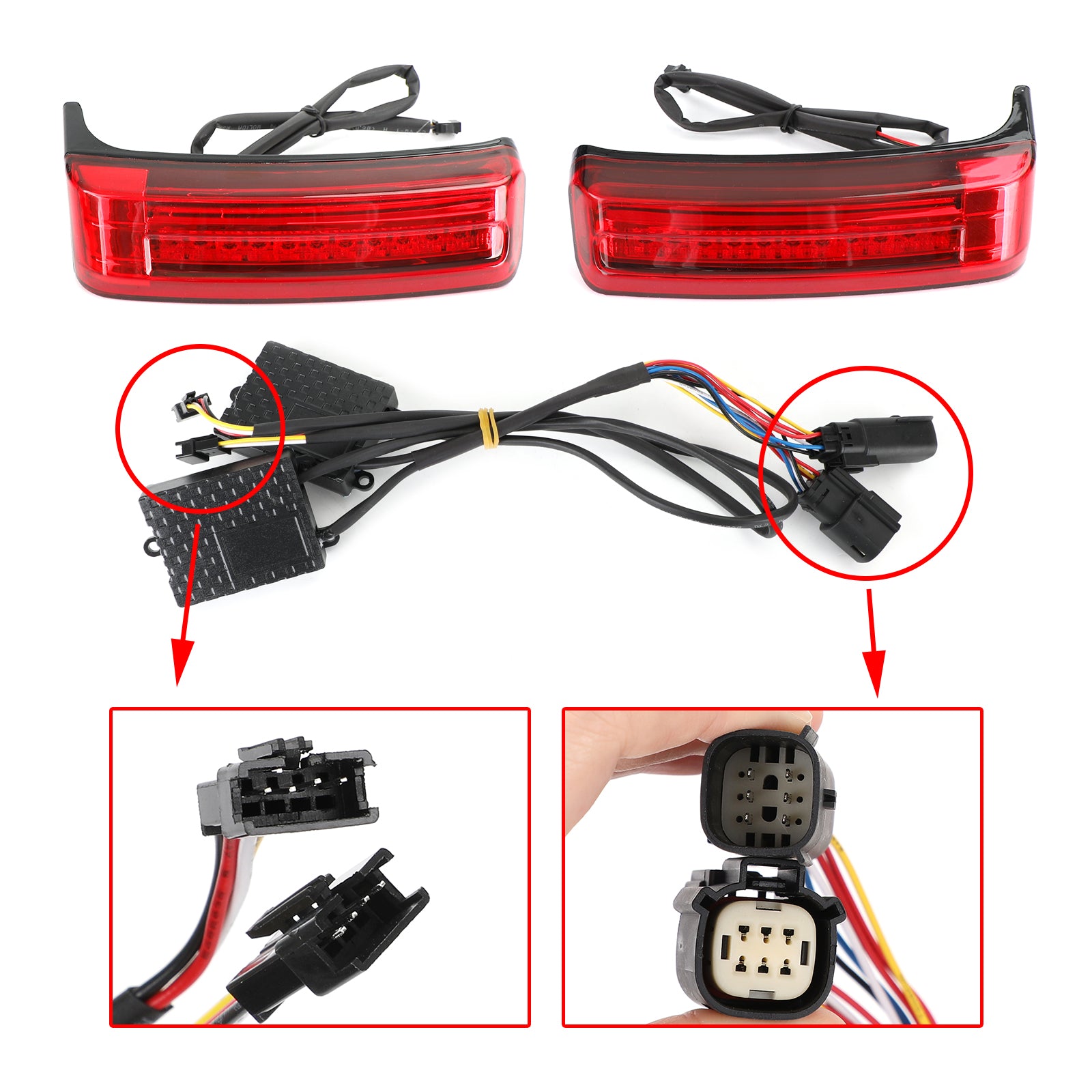 LED Saddlebag Saddle Bags Run Brake Turn Lamp Lights For Touring 2014-2021 Generic