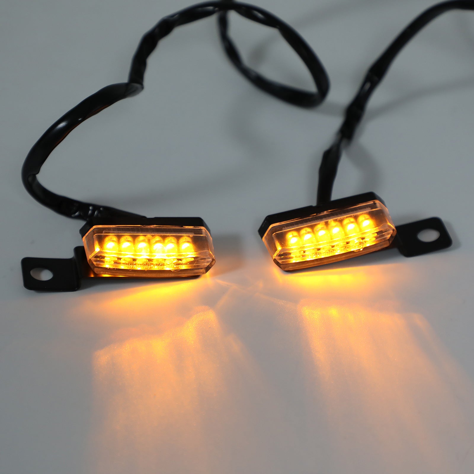 1 paire de clignotants avant LED universels pour motos, voyant lumineux