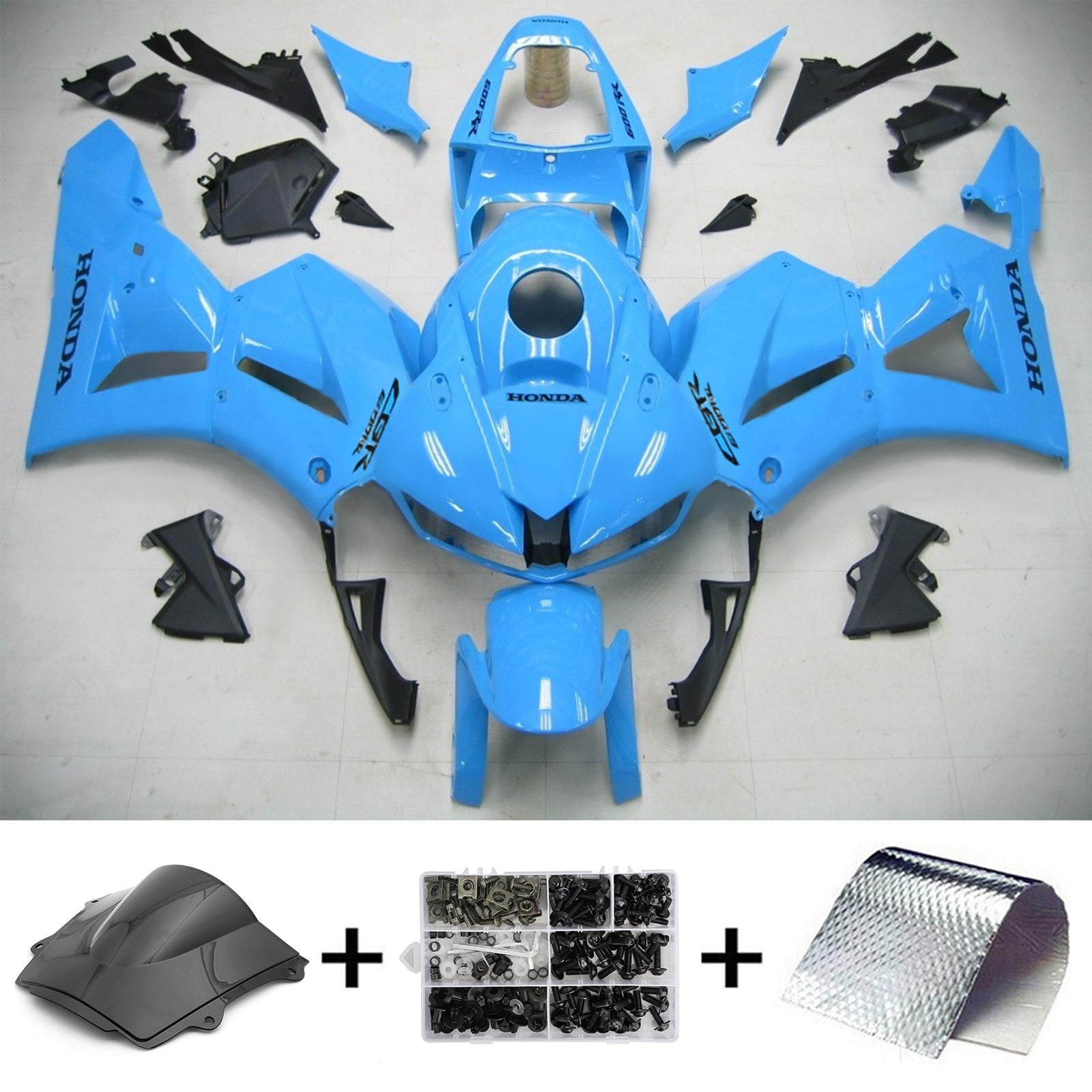 Amotopart 13-25 US ver. & 13-23 Europese versie Honda CBR600 Kuipset Blauw