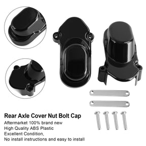 Rear Axle Cover Nut Bolt Cap For Sportster 1200 XL1200C 883 2005-2017 Black Generic