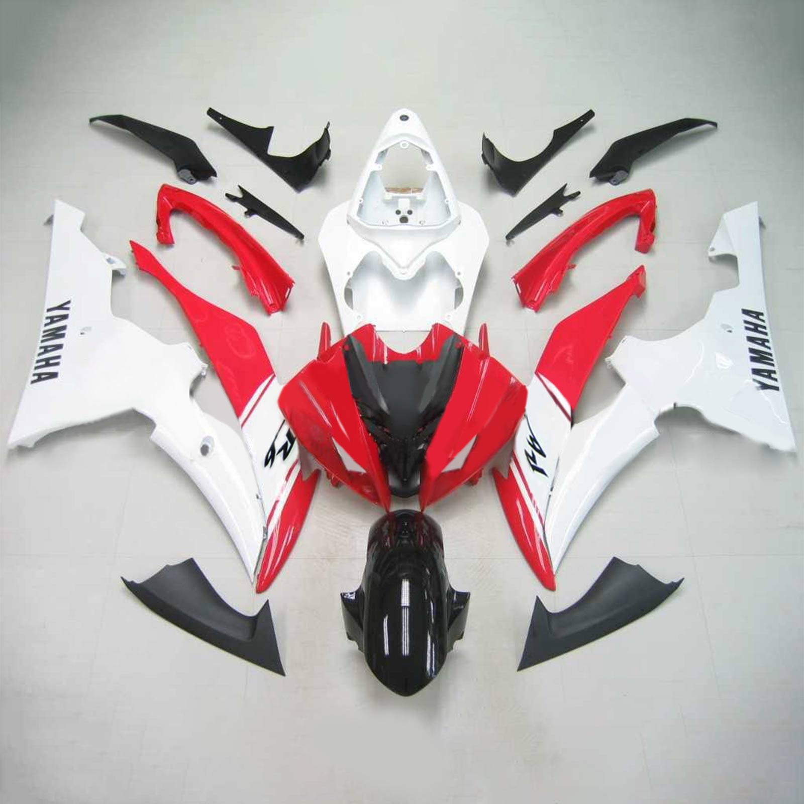 Amotopart Yamaha 2008-2016 YZF 600 R6 Red White Fairing Kit