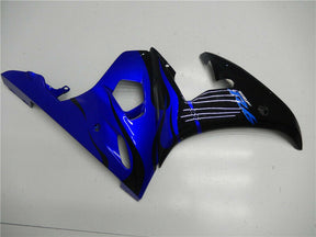 Amotopart 2005 Yamaha YZF R6 Verkleidung Blau Schwarz Kit