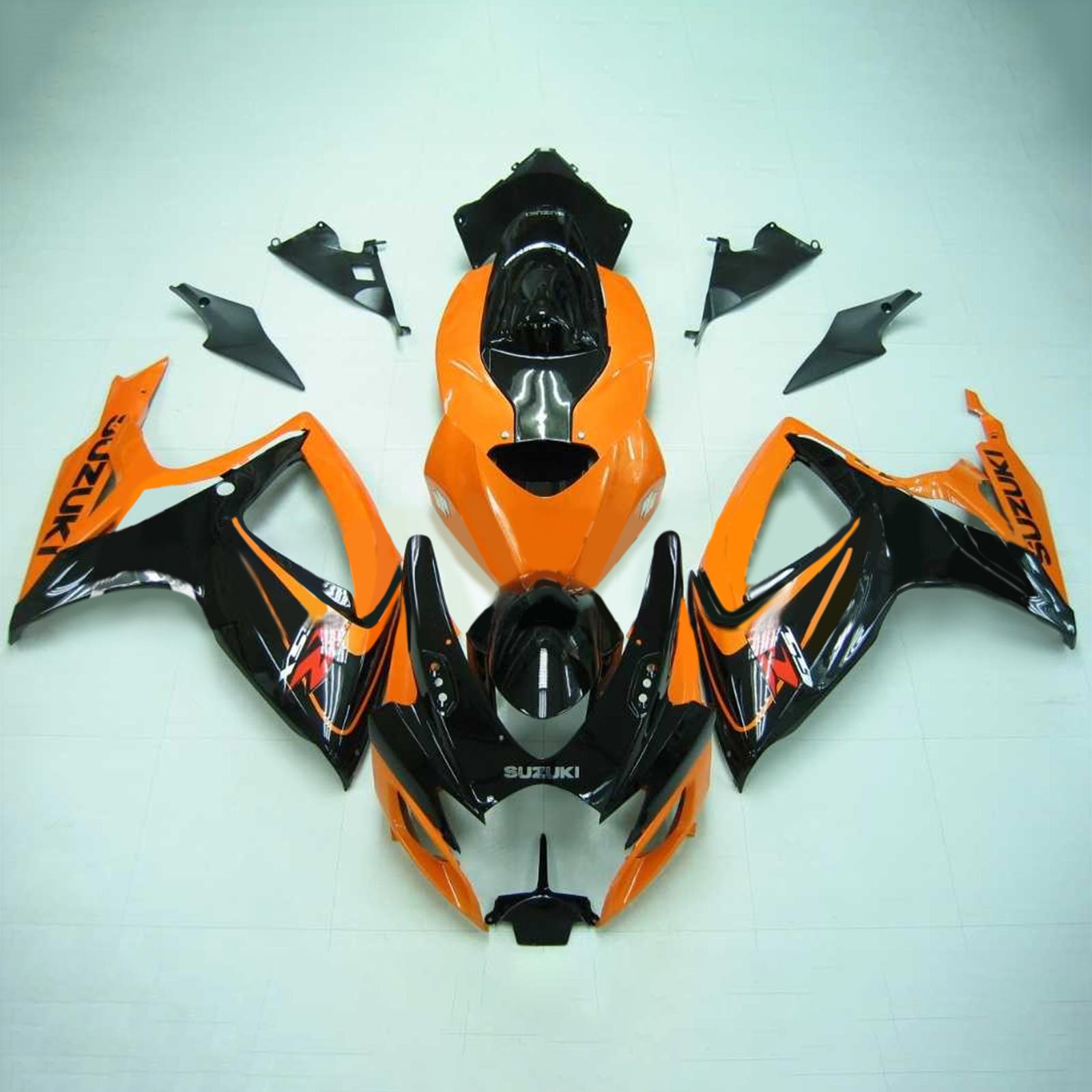 Amotopart 2006-2007 Suzuki GSXR 600/750 Orange & Black Fairing Kit