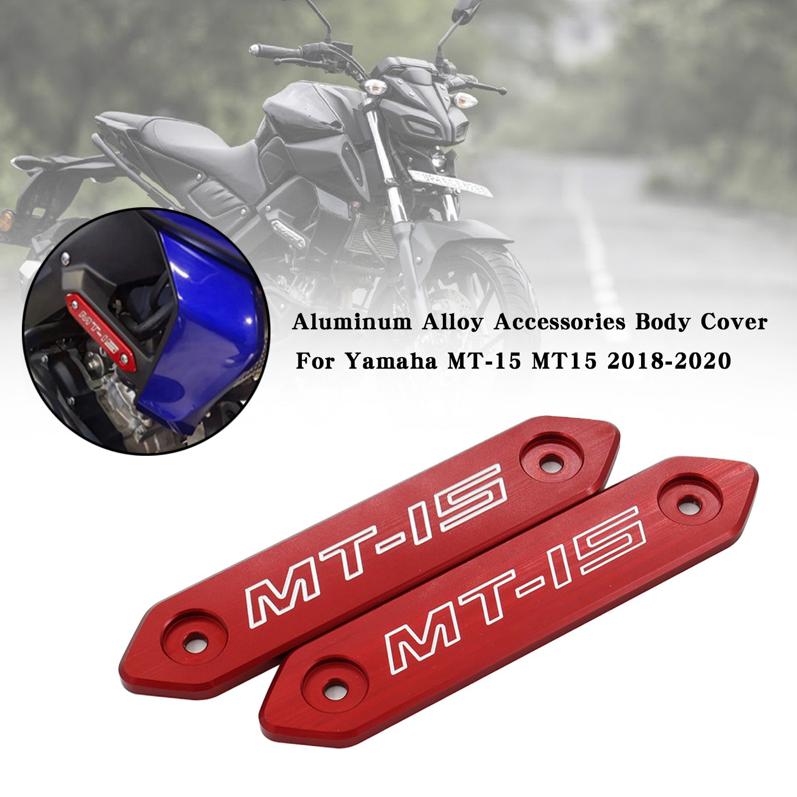 Accessori in lega di alluminio Copertura del corpo per Yamaha MT 15 MT-15 MT15 2018-2020 Generico