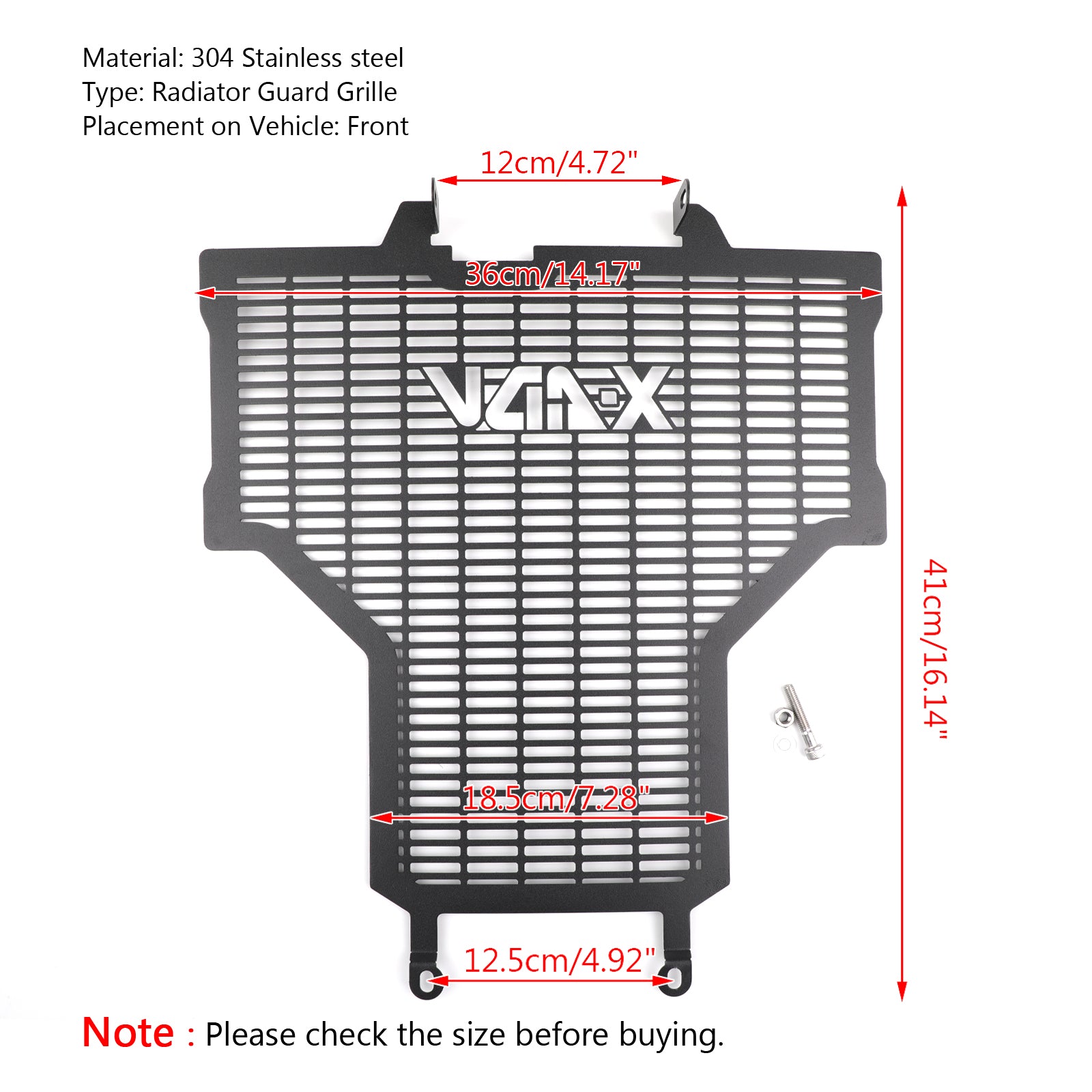 Protezione della copertura della protezione della griglia del dispositivo di raffreddamento del radiatore adatta per Honda X-ADV XADV 750 2017-2018