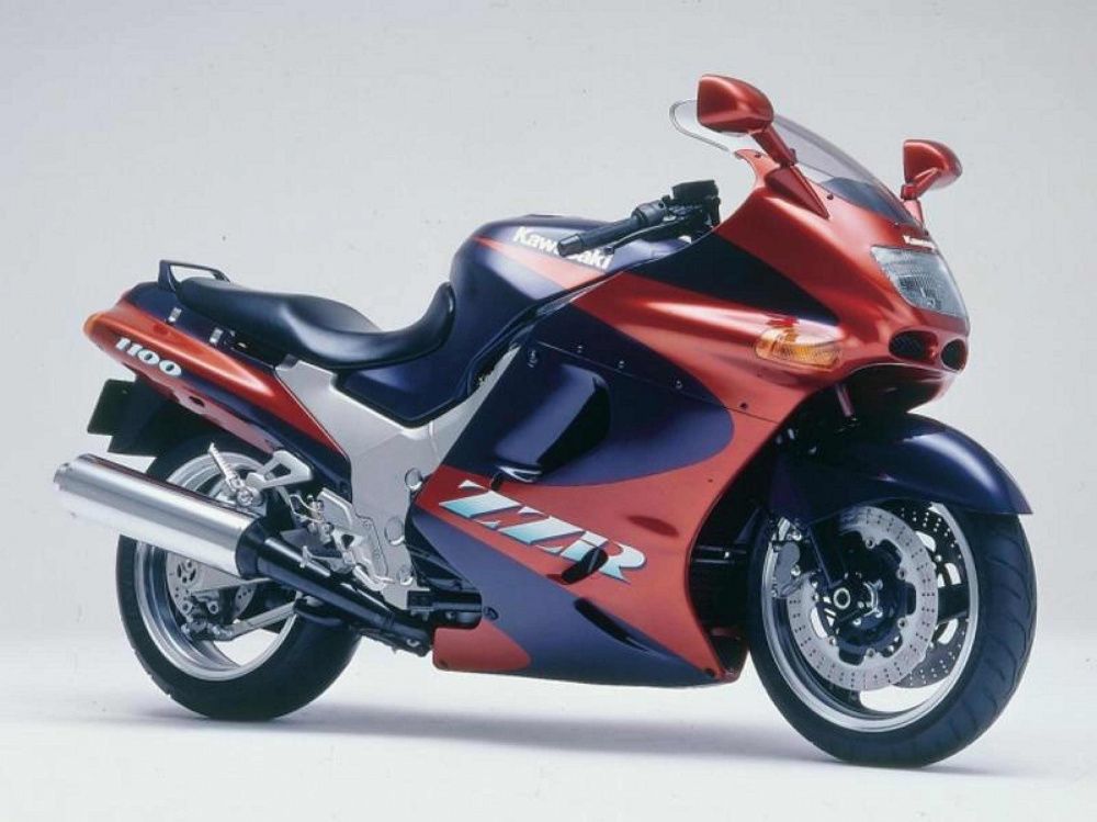 Amotopart 1993-2003 Kawasaki ZZR1100 ブルー&レッド フェアリングキット