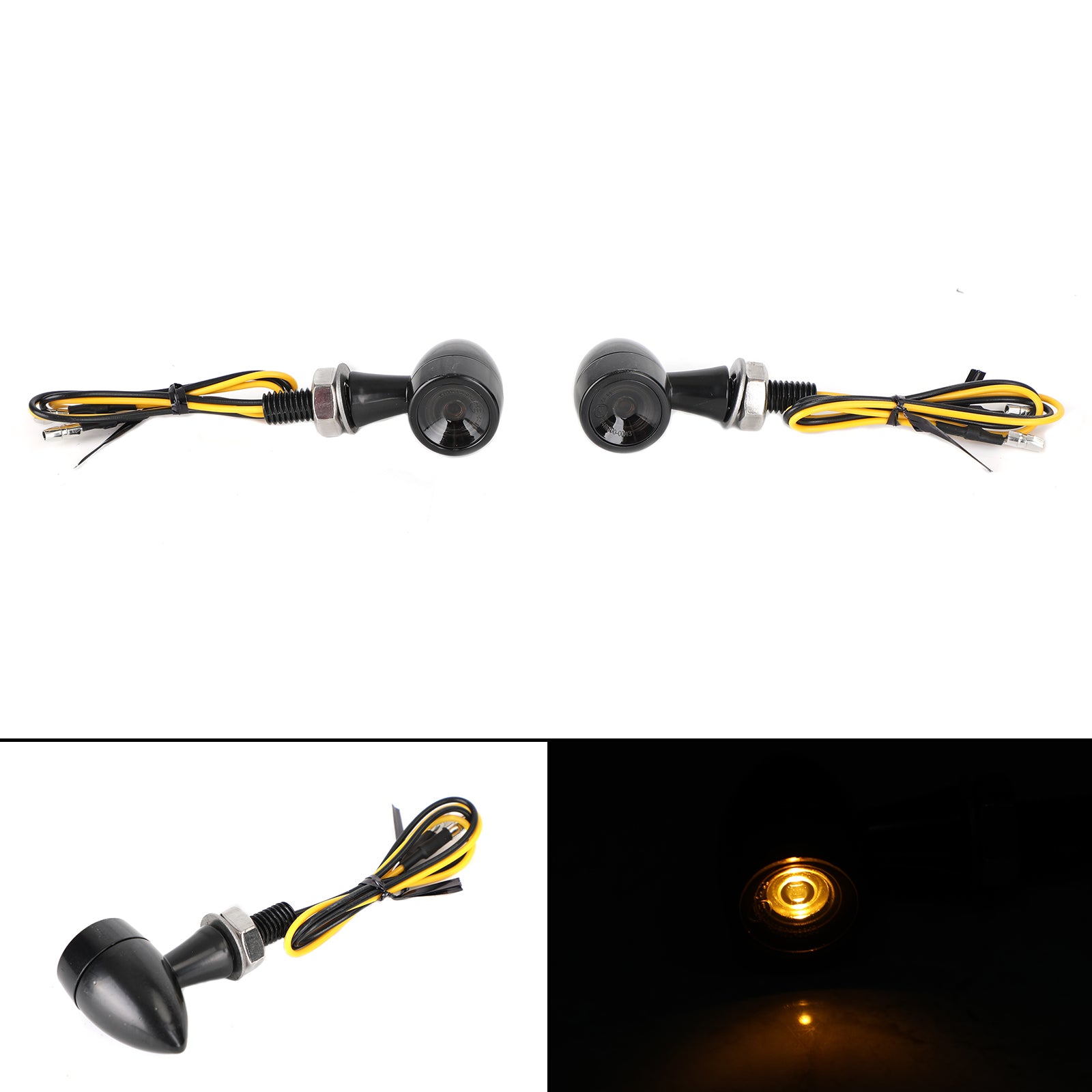 Mini Bullet Moto Indicatore di direzione a LED Lampada Luce freno 12V M7 Generico