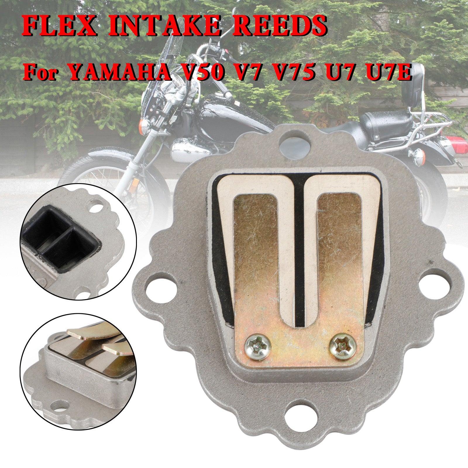 Válvula de láminas para YAMAHA V50 V7 V75 U7 U7E NOS 298-13610-00 Genérico