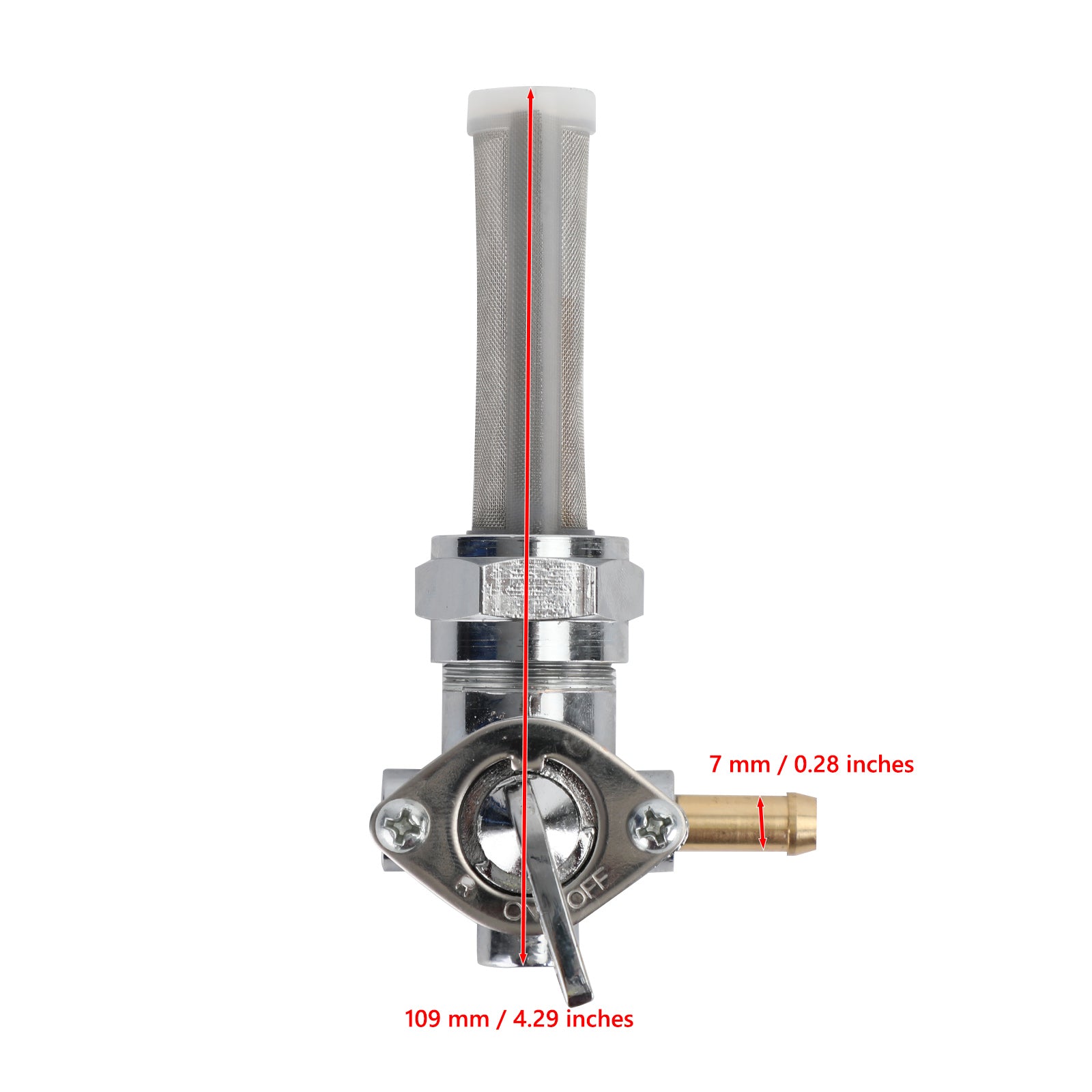 Válvula de combustible Petcock con espita derecha, 22mm, apta para Softail Electra Glide Road King Generic