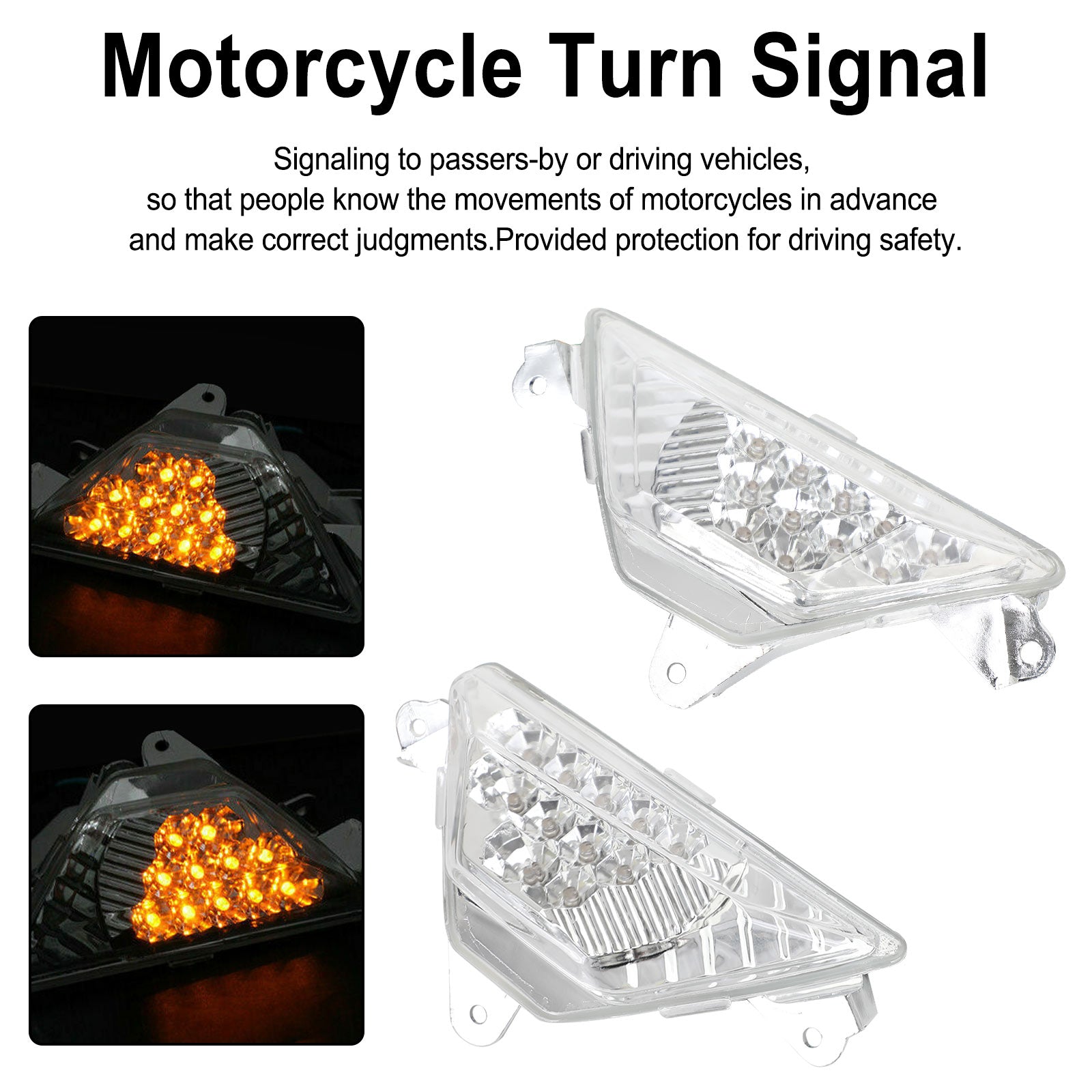 Kawasaki Ninja 250 300 400 650 1000 ZX6R LED フロント ウインカー ライト