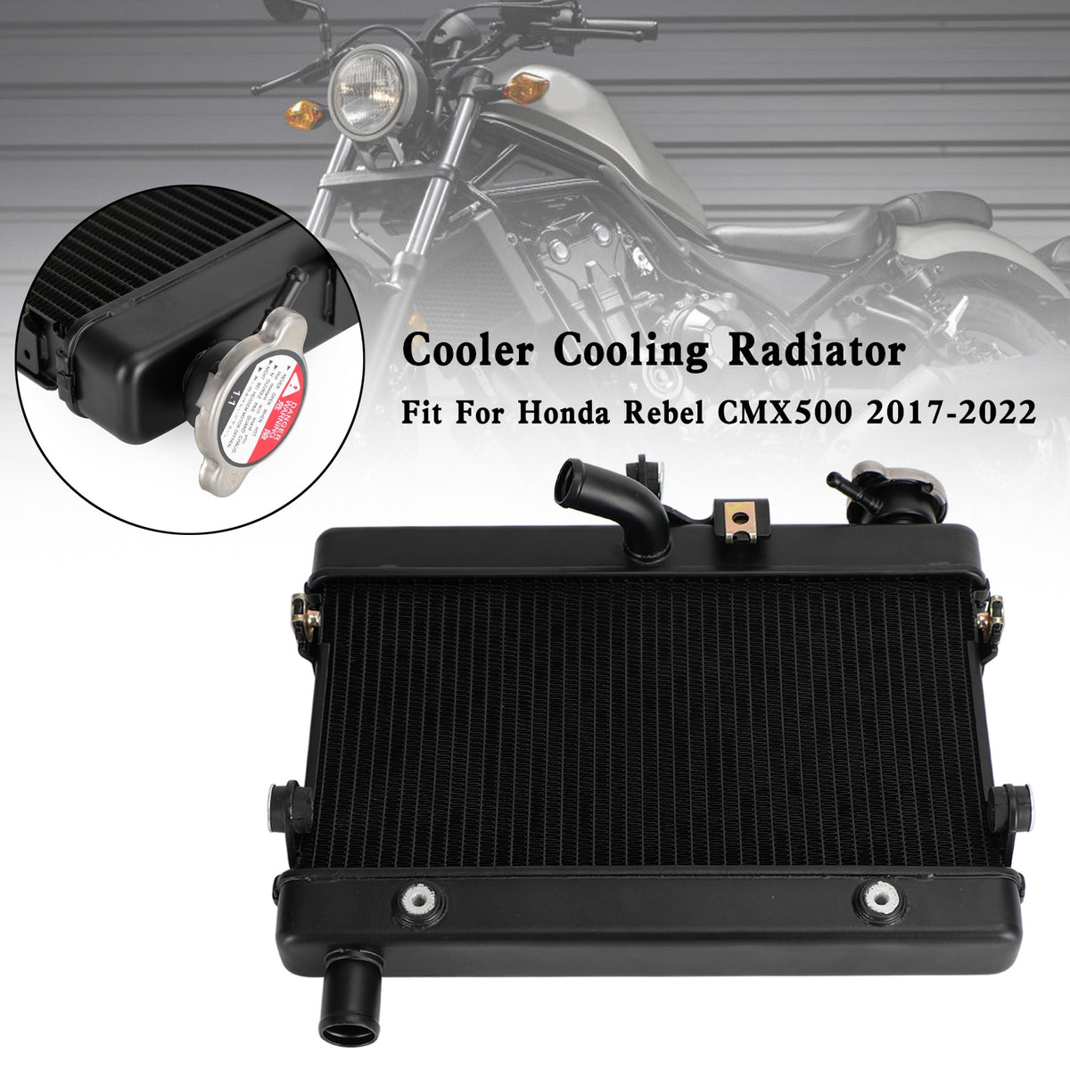 Radiator Cooling Cooler Fit For Honda Rebel CM 500 CMX500 2017-2022 Generic