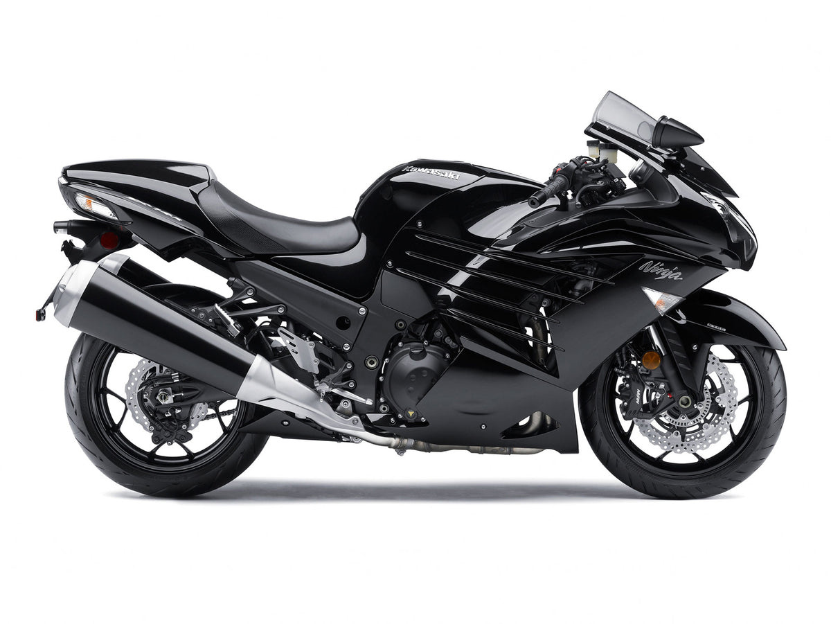Amotopart Kawasaki 2012–2022 ZX14R schwarzes Verkleidungsset