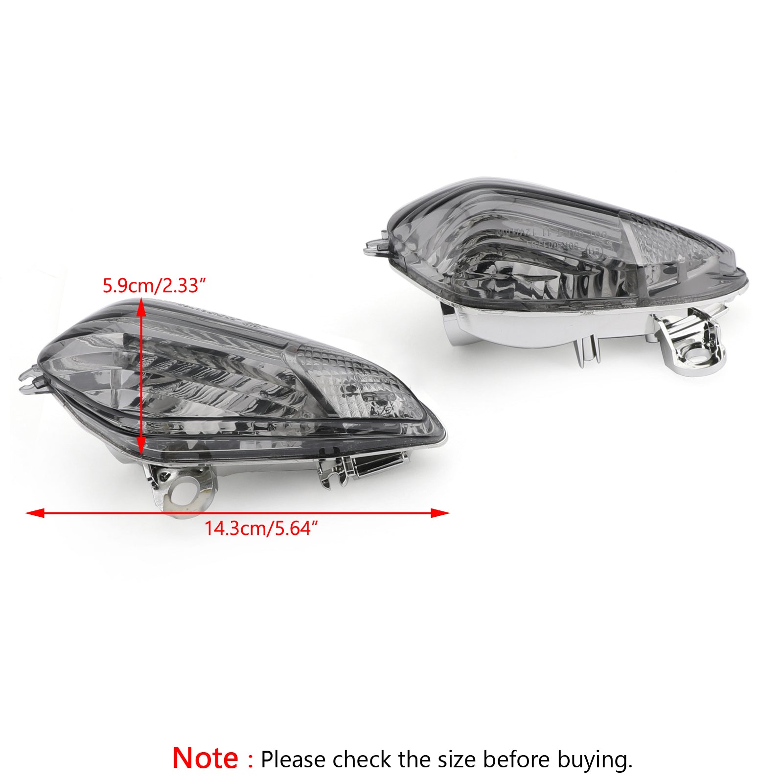 Lente per indicatori di direzione anteriori per Honda CBR1000RR 2008-2009 Fumé