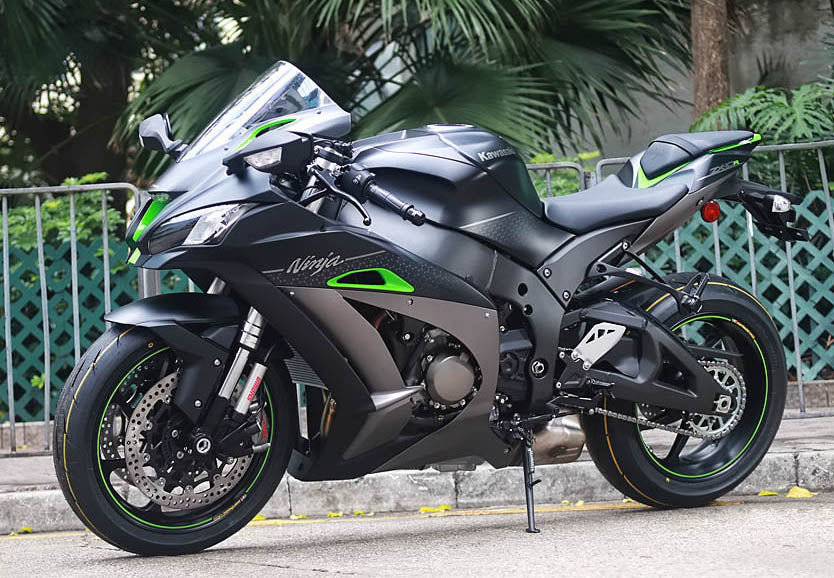 Kit de carénage Amotopart Kawasaki 2016-2020 ZX10R noir Style1