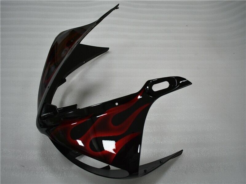 Amotopart 2003-2004 Yamaha YZF R6 Fairing Black&Red Flame Kit