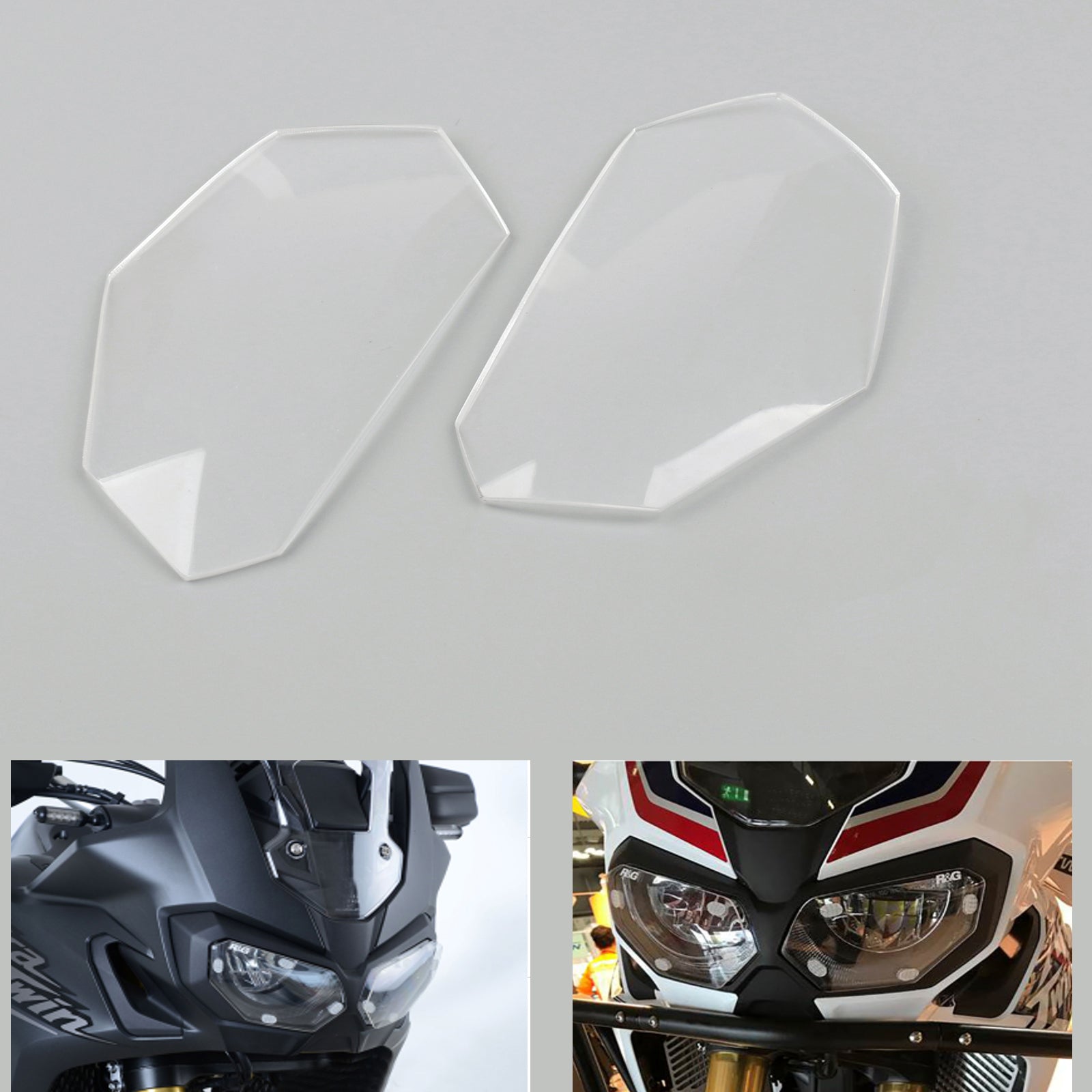 Frontscheinwerfer-Objektivabdeckungen für Honda CRF1000L Africa Twin 2016–2017, transparent, generisch