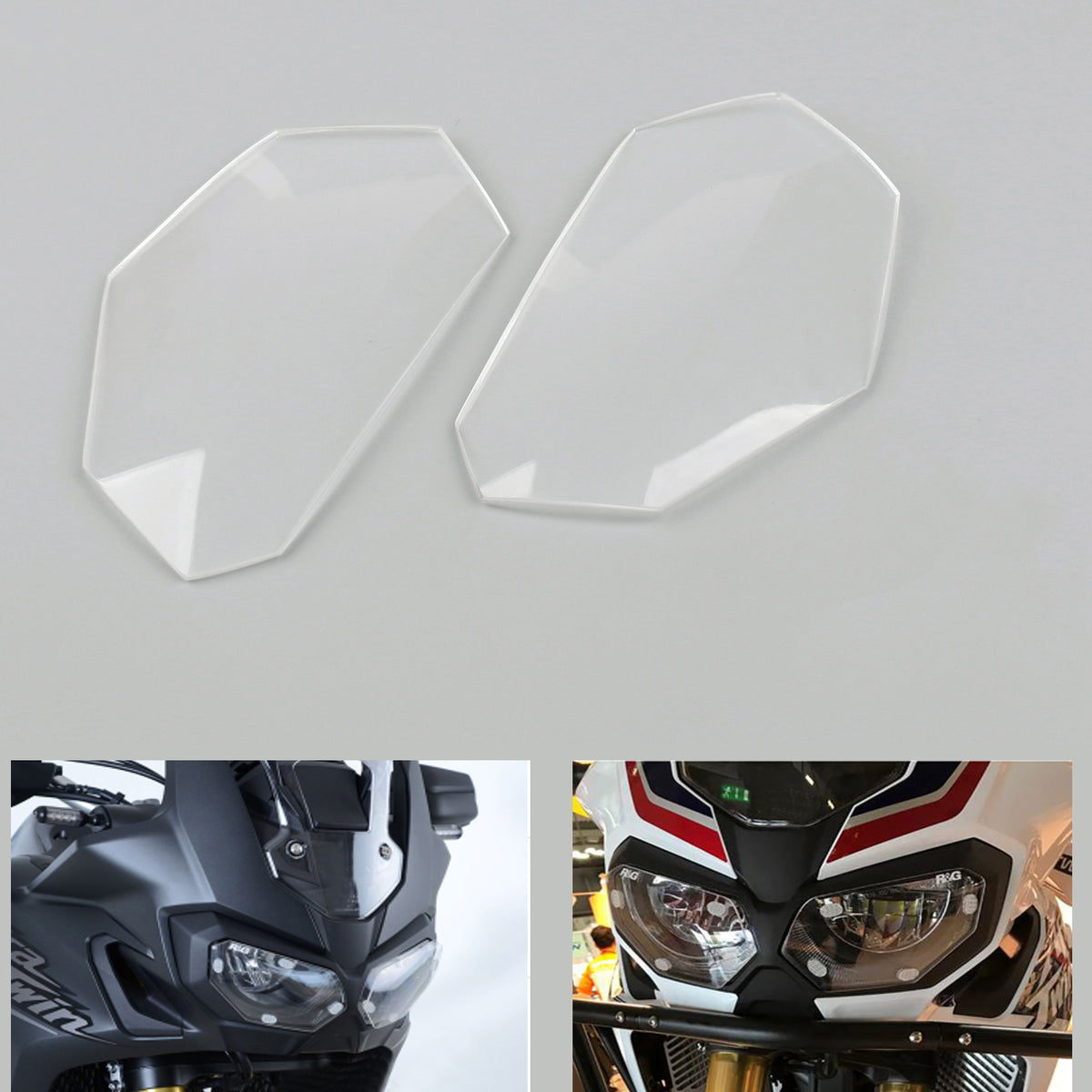 Front Headlight Lens Covers Guard For Honda CRF1000L Africa Twin 2016-2017 Clear Generic