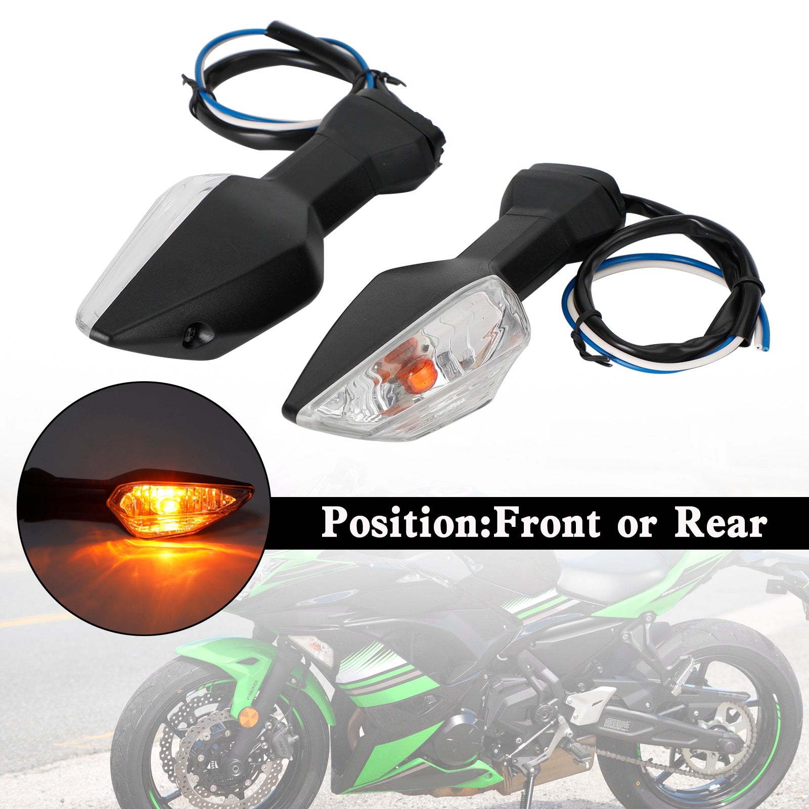 Indicatore di direzione della lampada per Kawasaki Ninja Z400 Z650 Z900 Z1000 Z1000SX