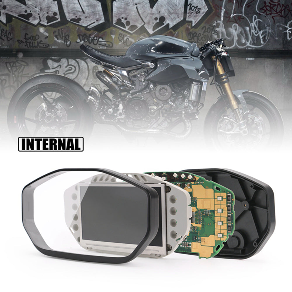 Universal Motorrad Tft Digital Tachometer 14000 U/min 6 Gang Hintergrundbeleuchtung Kilometerzähler