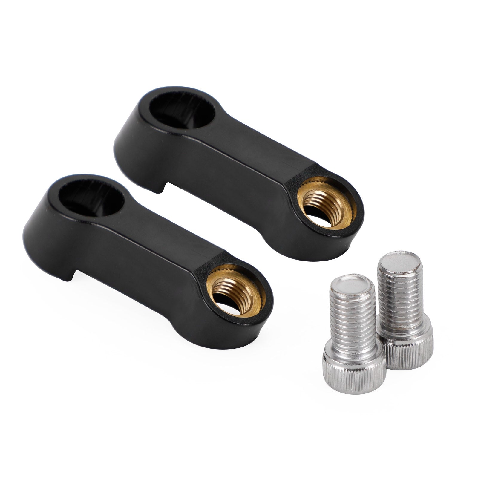 Motorrad Kunststoff Spiegel Extender-Riser-Verlängerung Schwarz 10mm - M10 Für Yamaha