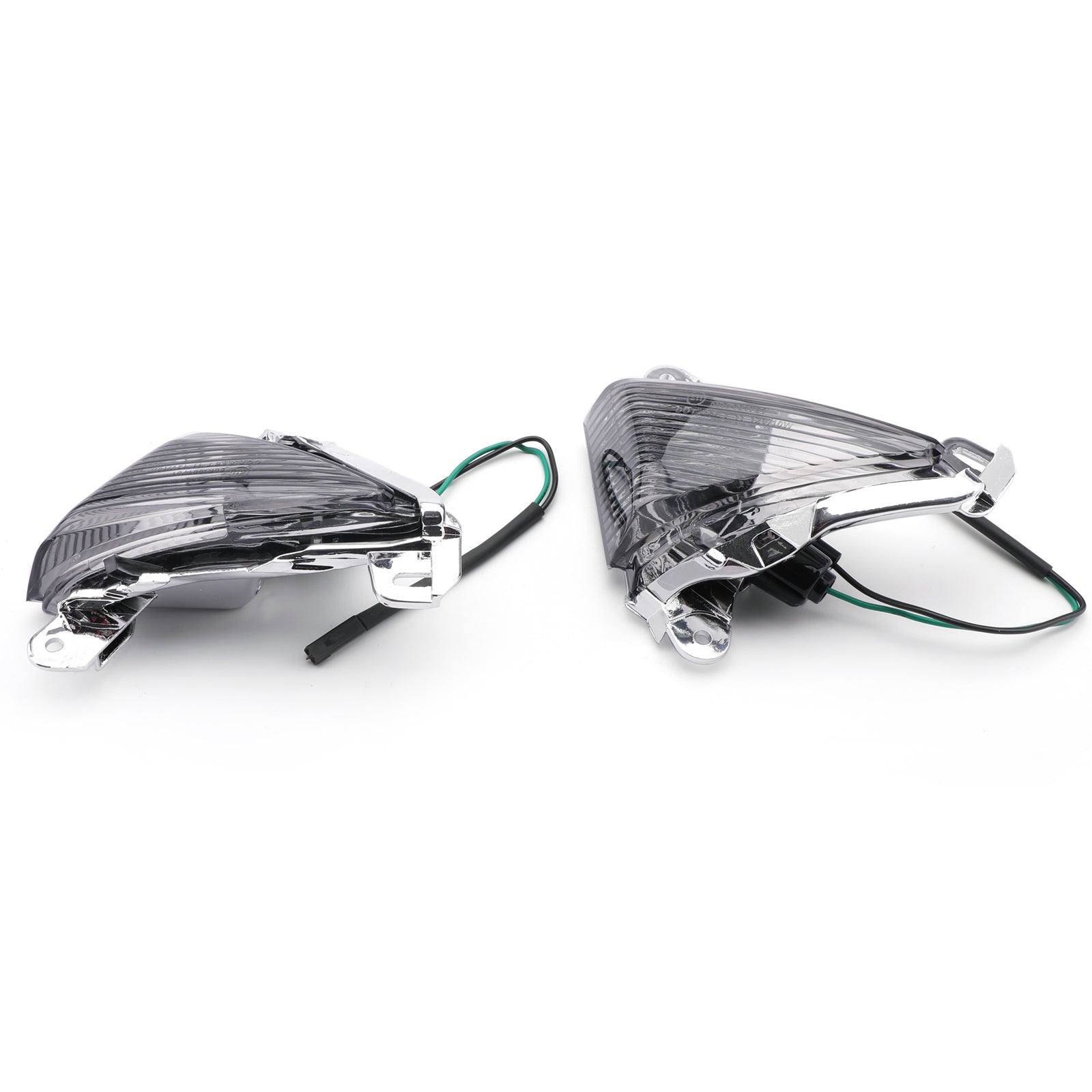 Lentille de clignotants avant adaptée à Kawasaki ZX14R 2006-2010 ZX10R 2006-2007 Ninja 650F 2006-2008, fumée