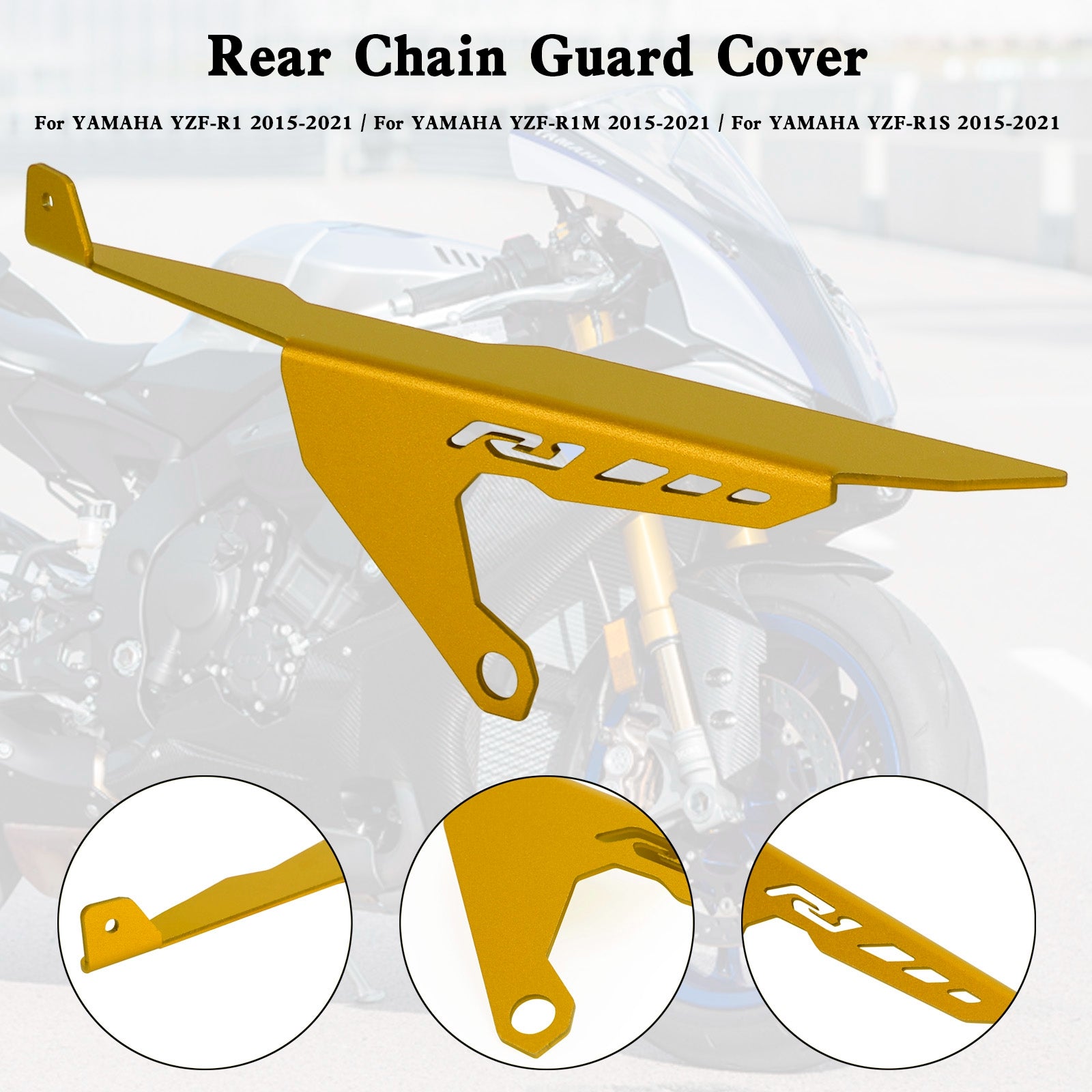 Copertura della protezione della catena della corona posteriore per Yamaha YZF R1 R1M R1S 2015-2021