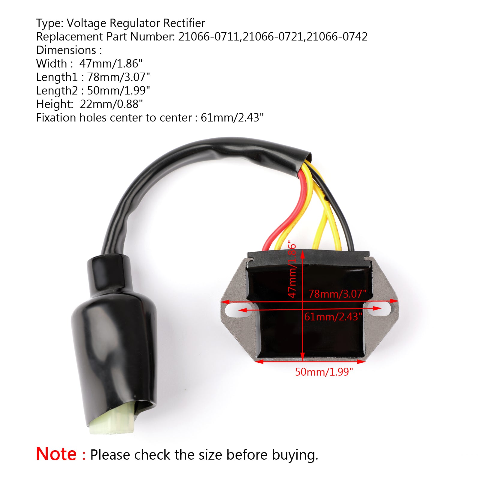 Rectificador regulador de voltaje apto para Kawasaki KX250F 2013-2016 KX450F 2012-2015