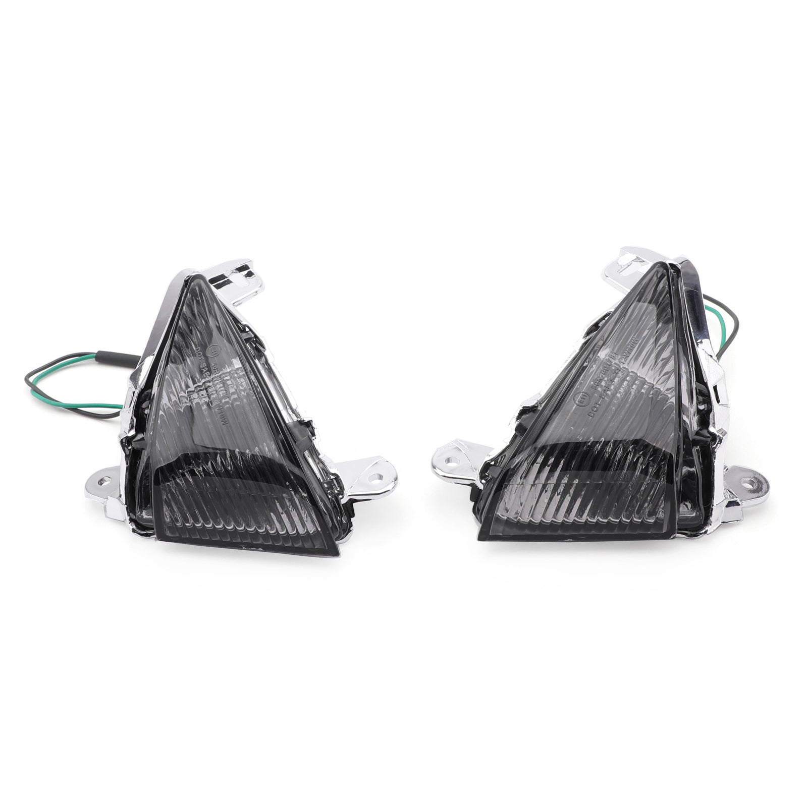 Lentille de clignotants avant adaptée à Kawasaki ZX14R 2006-2010 ZX10R 2006-2007 Ninja 650F 2006-2008, fumée