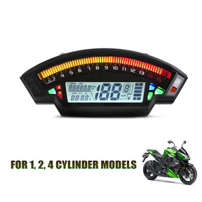 Moto Lcd Rpm affichage numérique odomètre compteur de vitesse jauge compteur rétro-éclairage générique