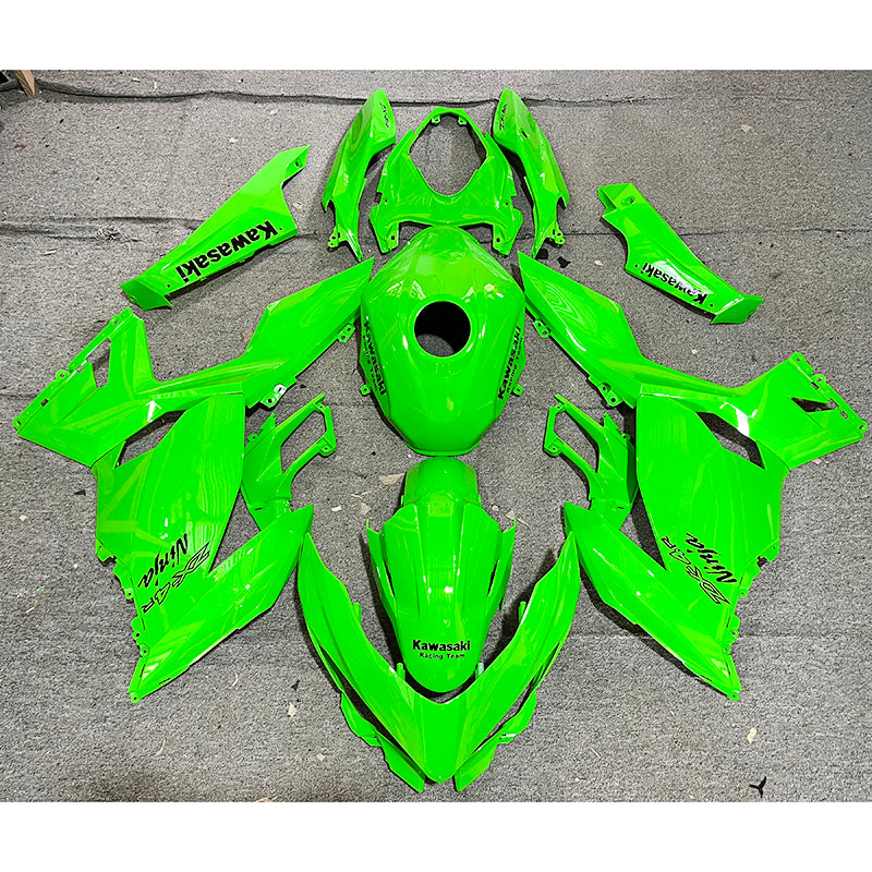 Amotopart Kawasaki EX400/Ninja400 2018-2023 All Green Fairing Kit