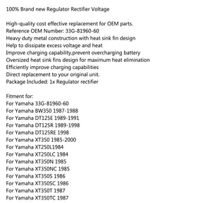 Voltage Regulator Rectifier For Yamaha BW350 DT125E DT125R XT350 XT350 N F H G