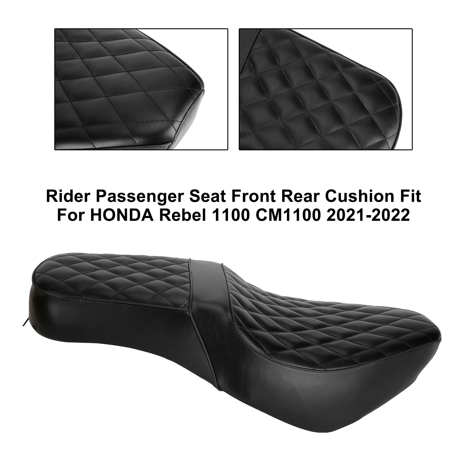 21-22 HONDA Rebel 1100 CM1100 Sostituisci il sedile passeggero anteriore conducente posteriore nero opaco